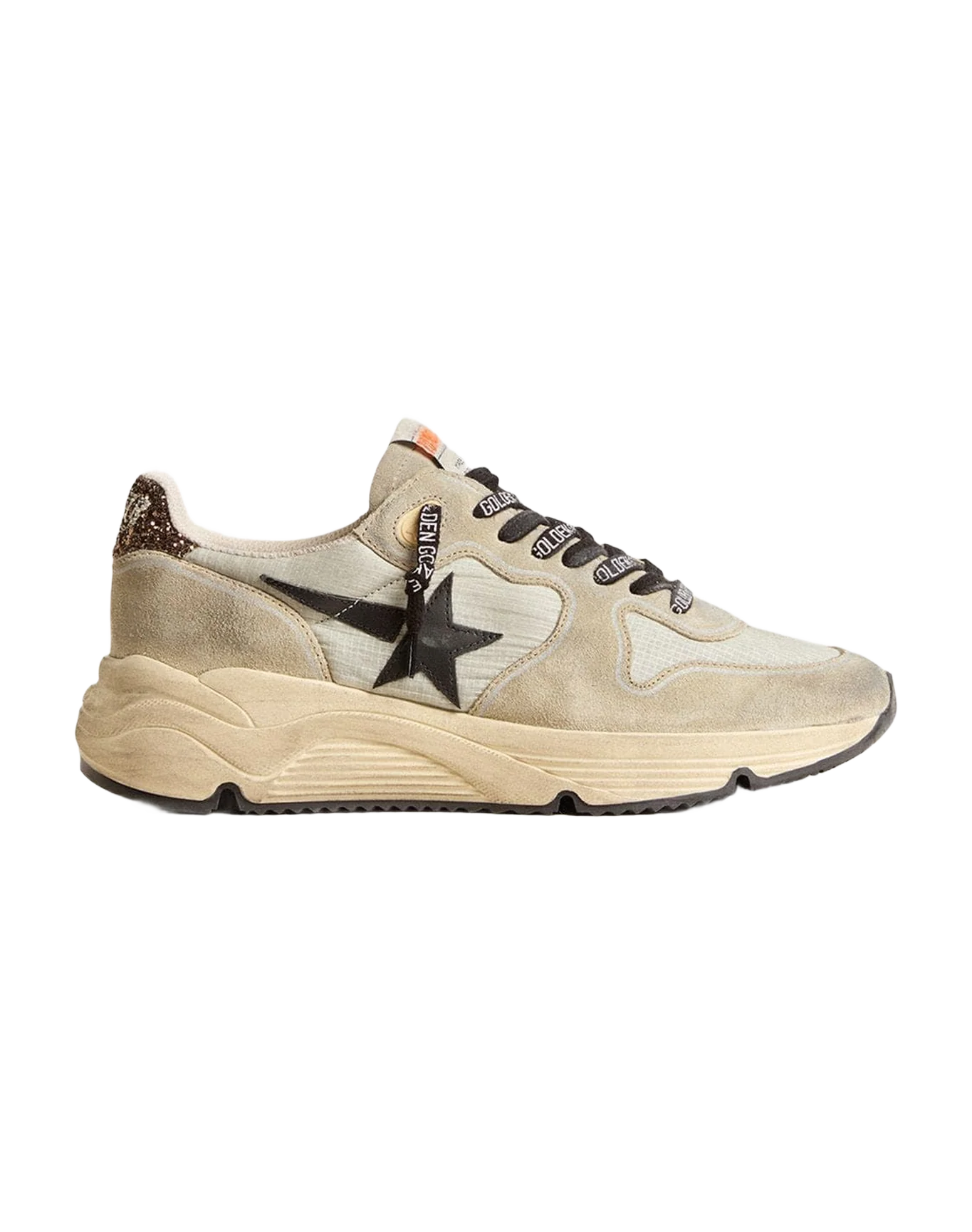 Women | Running Sole Gray Nylon with Black Star & Glitter Heel Tab | Ice x Taupe x Black x Brown - Image 7