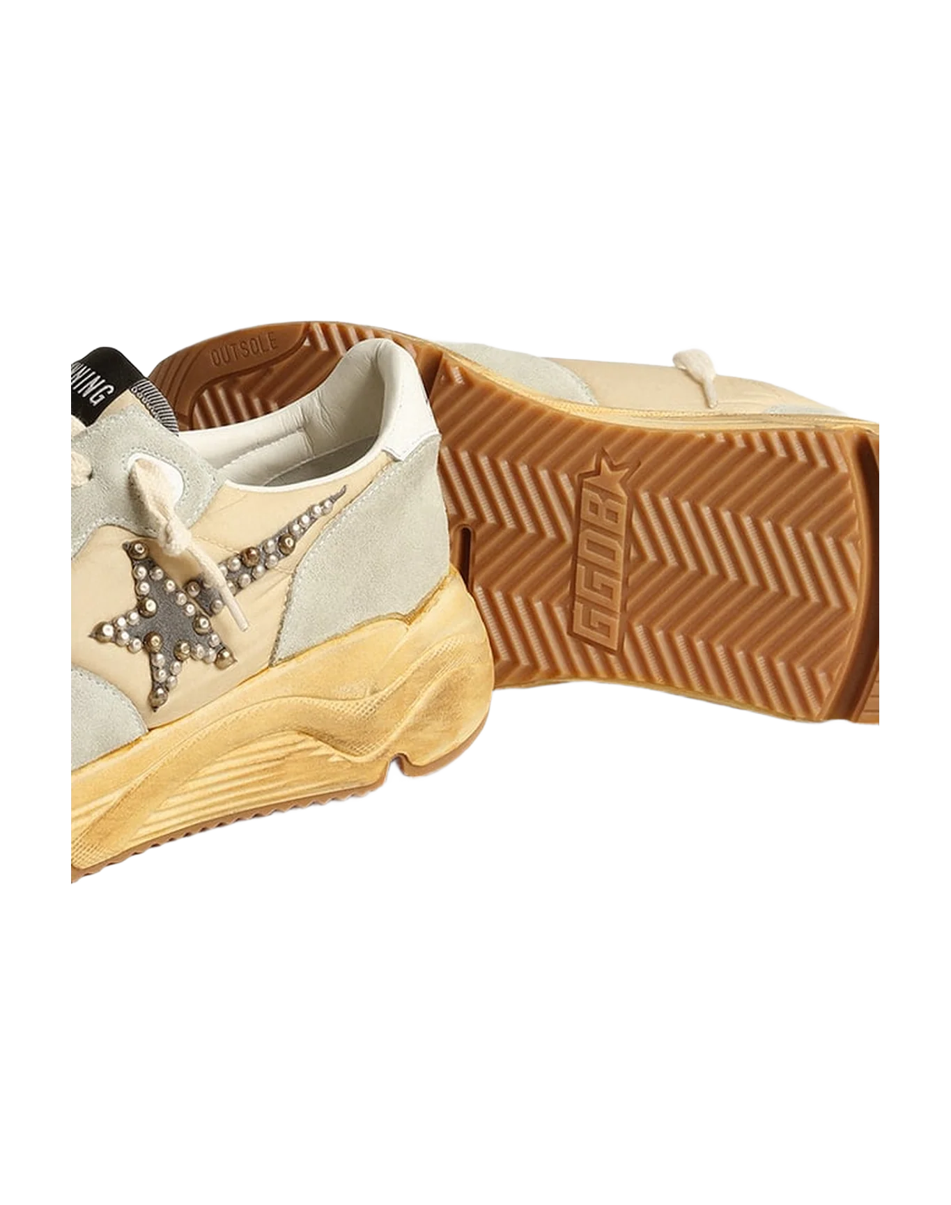 Women | Running Sole Ice Gray with Studded Suede Star | Cream x Ice x White - Image 6