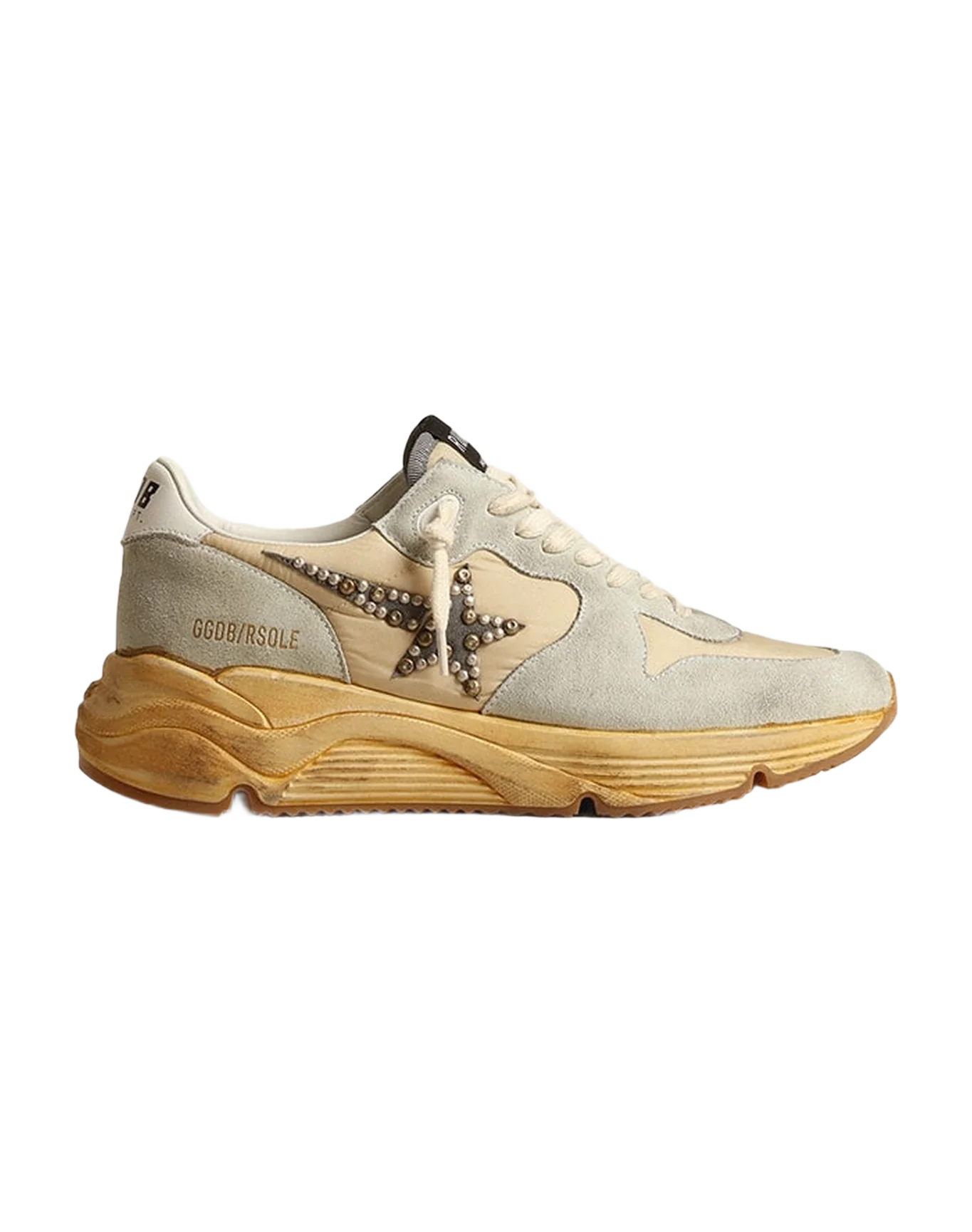 Women | Running Sole Ice Gray with Studded Suede Star | Cream x Ice x White - Image 7