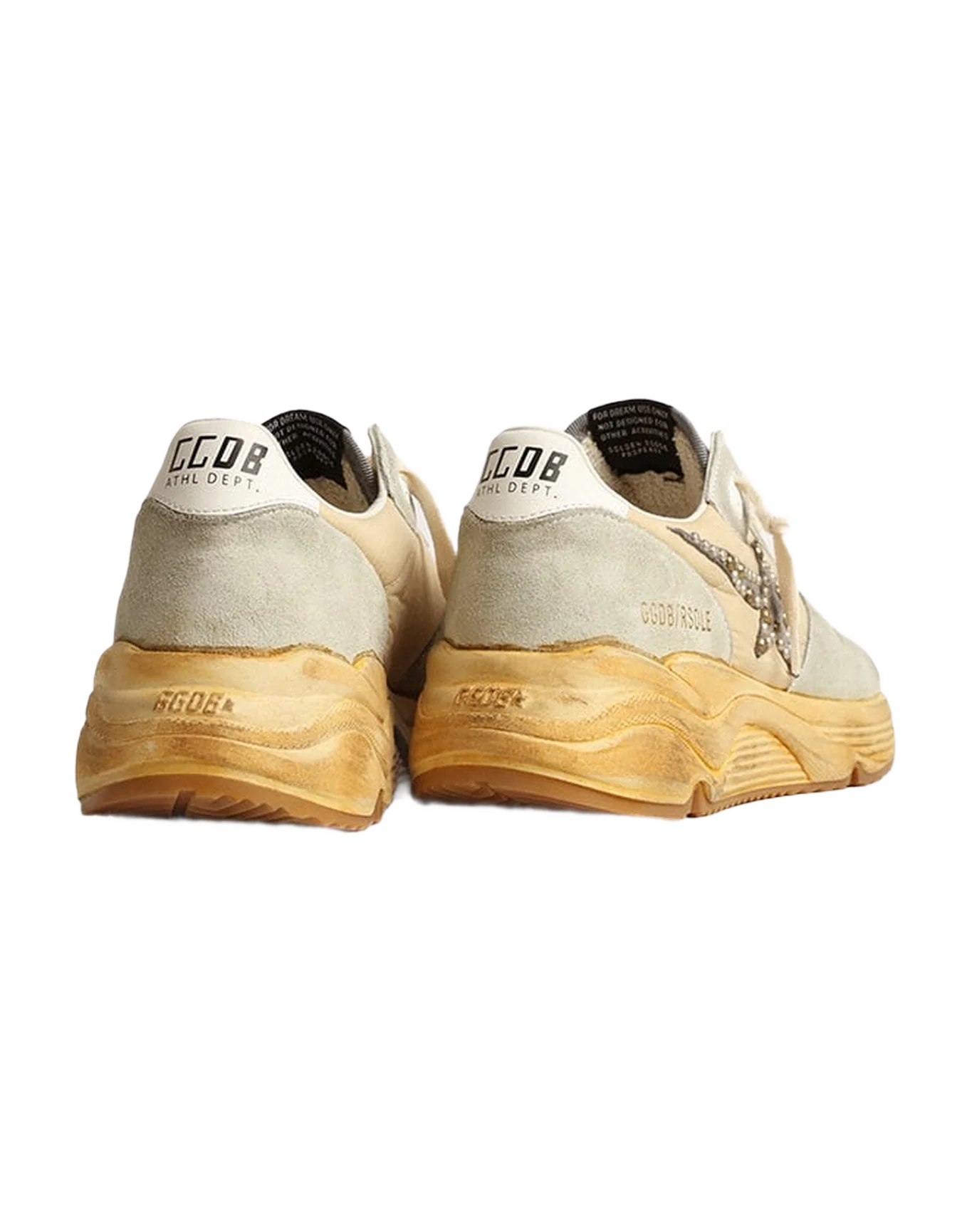 Women | Running Sole Ice Gray with Studded Suede Star | Cream x Ice x White - Image 8
