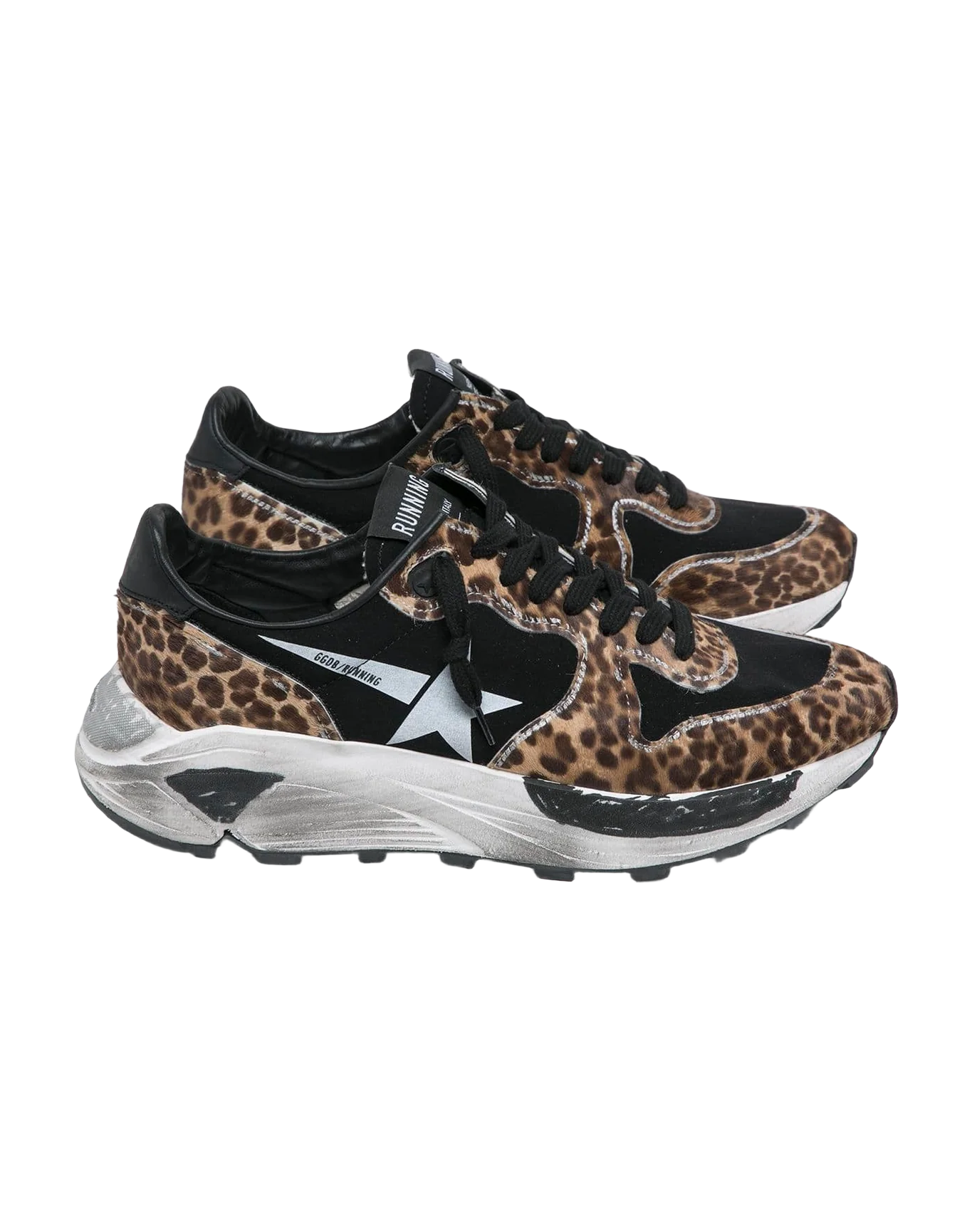 Women | Running Sole Sneakers Leopard-Print Pony Skin - Image 3