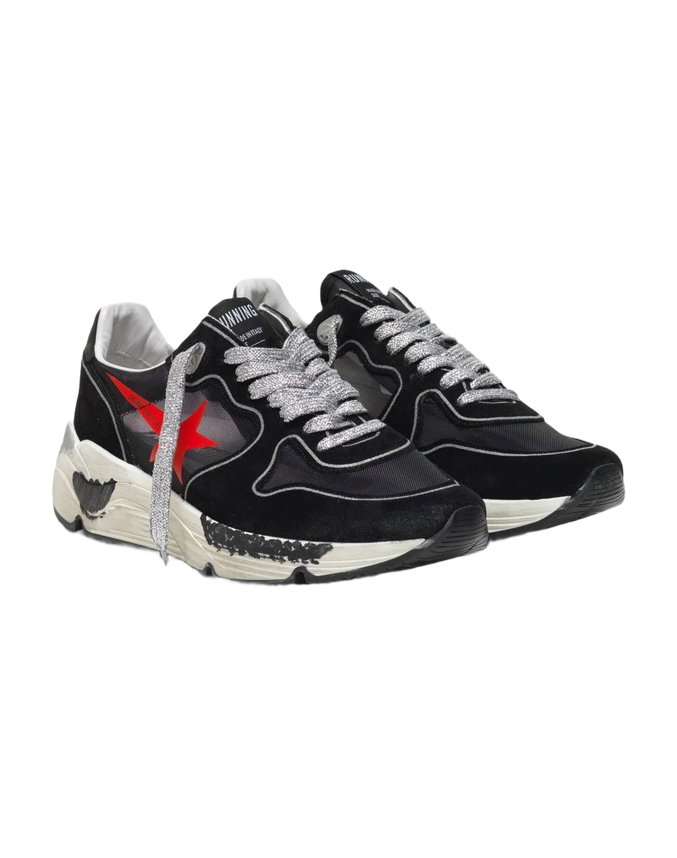 Women | Running Sole Sneakers Metallic Mesh