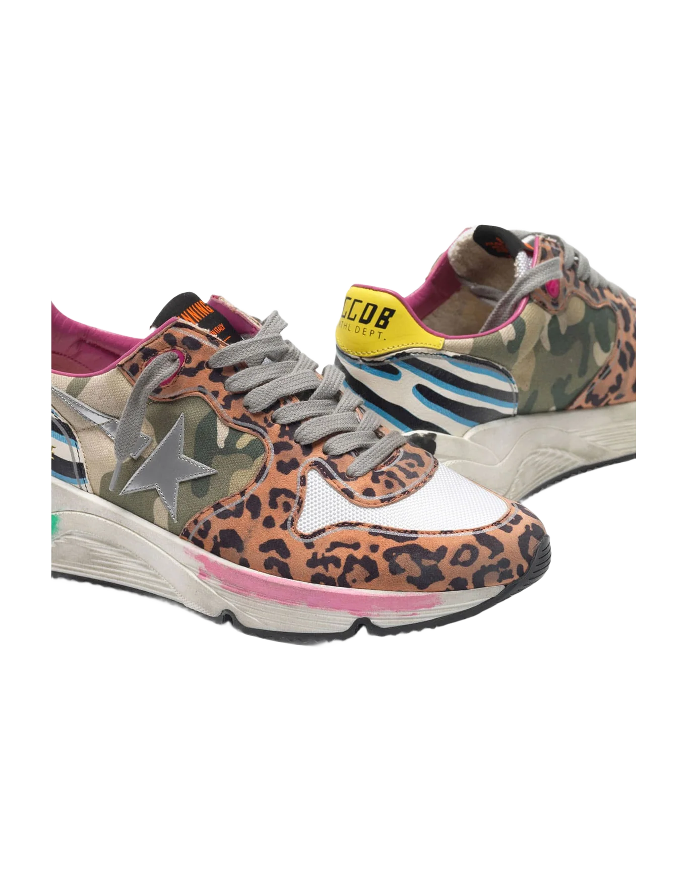 Women | Running Sole Sneakers with Mixed Animal-Print Upper - Image 2