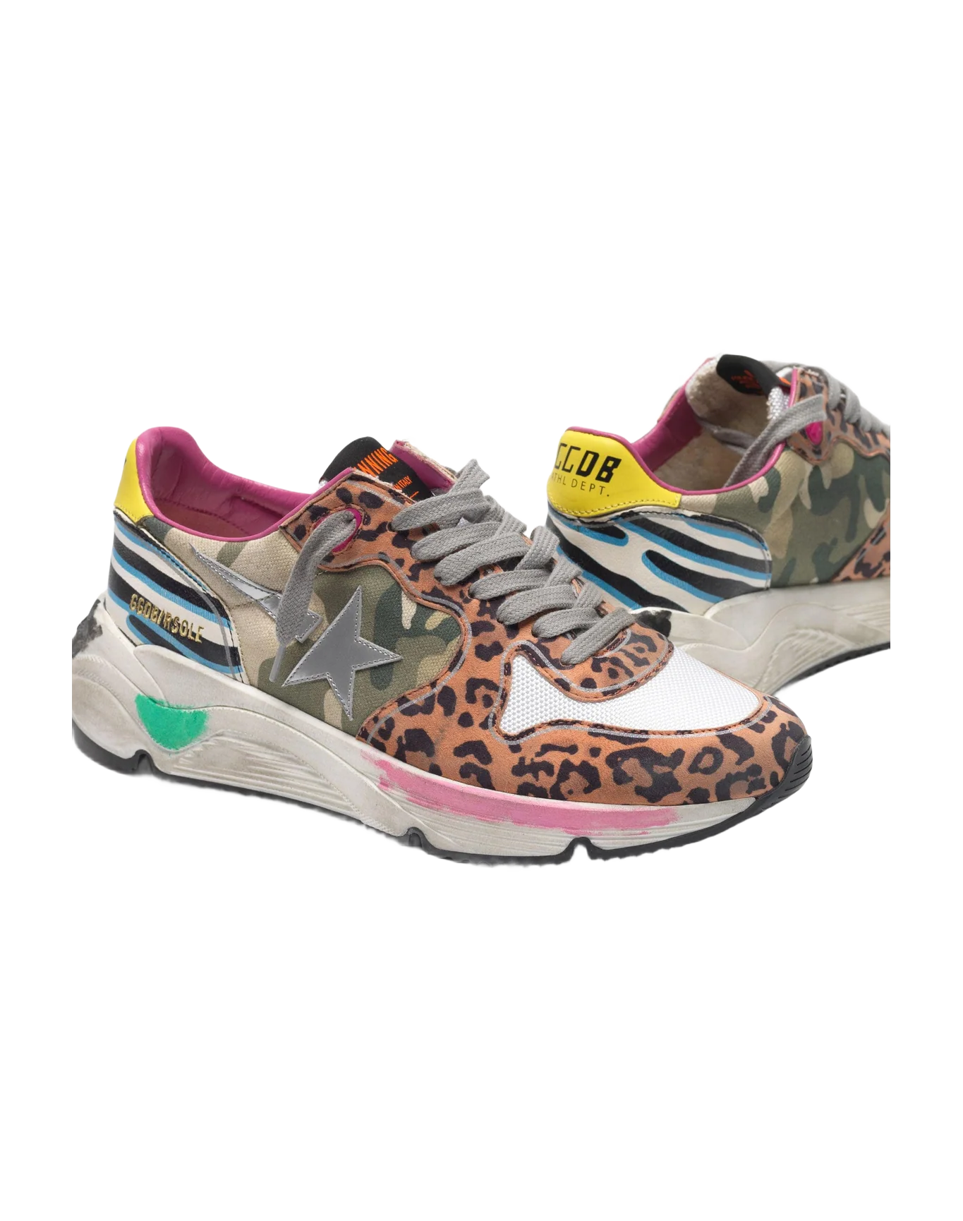 Women | Running Sole Sneakers with Mixed Animal-Print Upper - Image 6