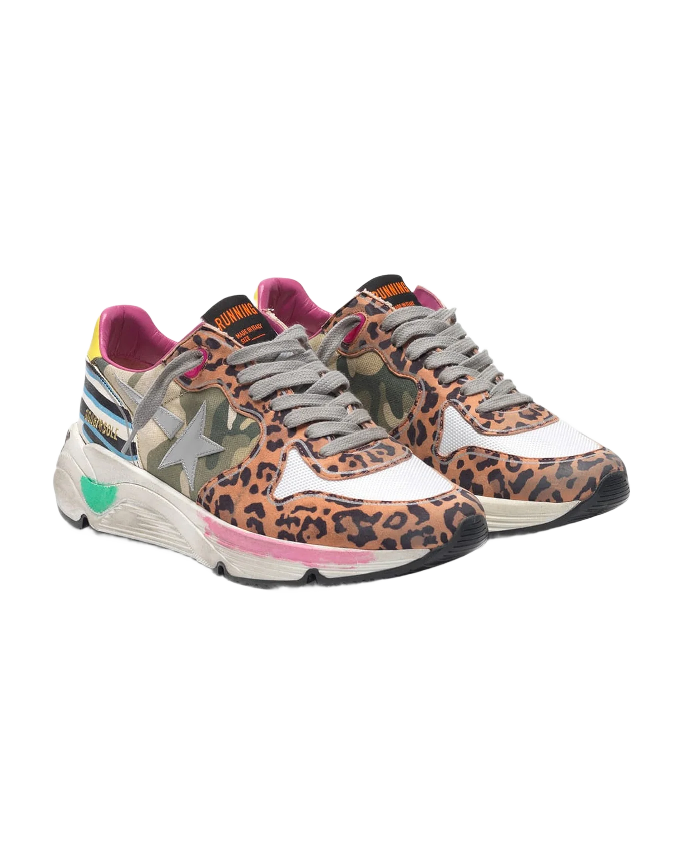 Women | Running Sole Sneakers with Mixed Animal-Print Upper - Image 8