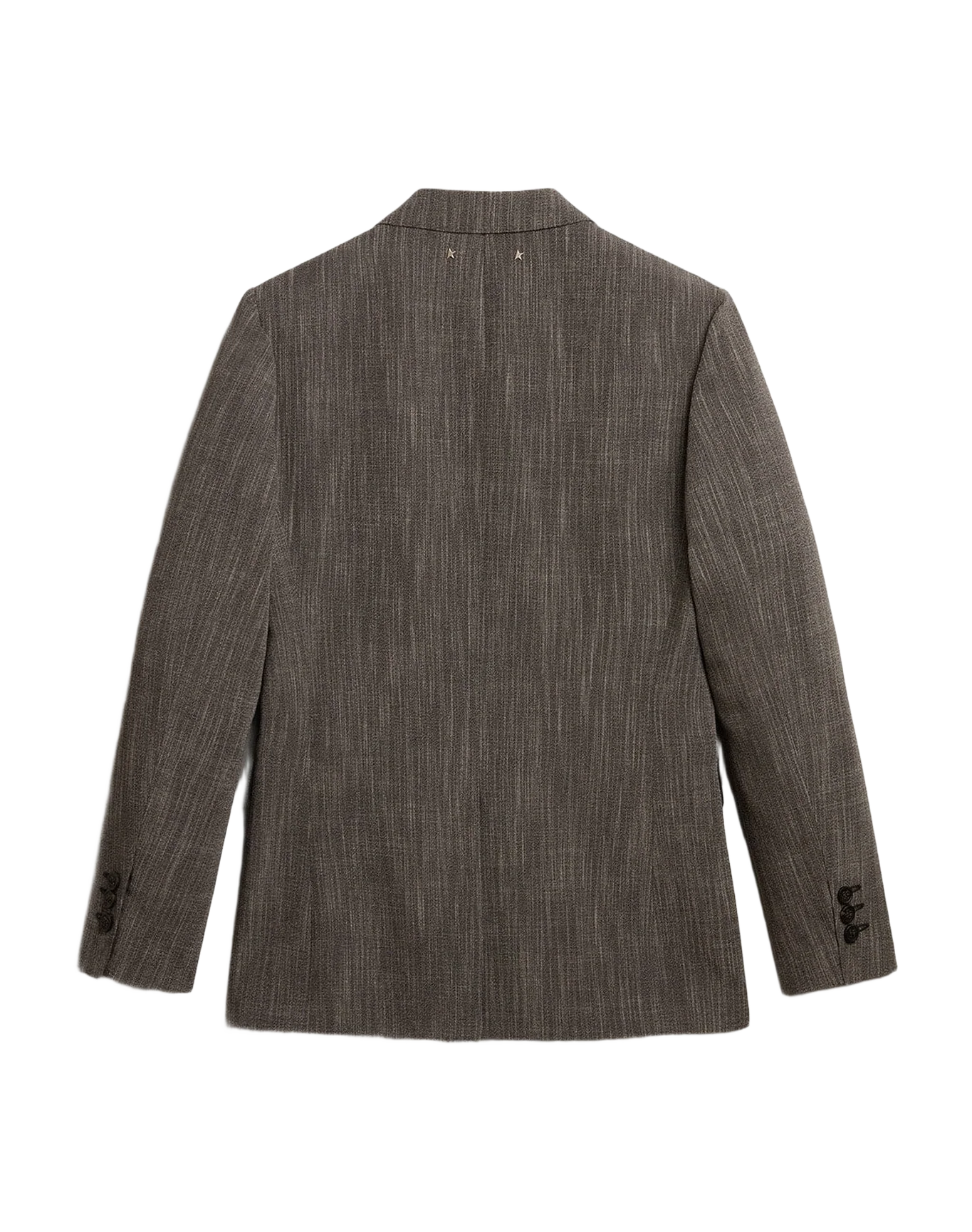 Women | Single-Breasted Wool Blend Jacket | Grey x White - Image 3