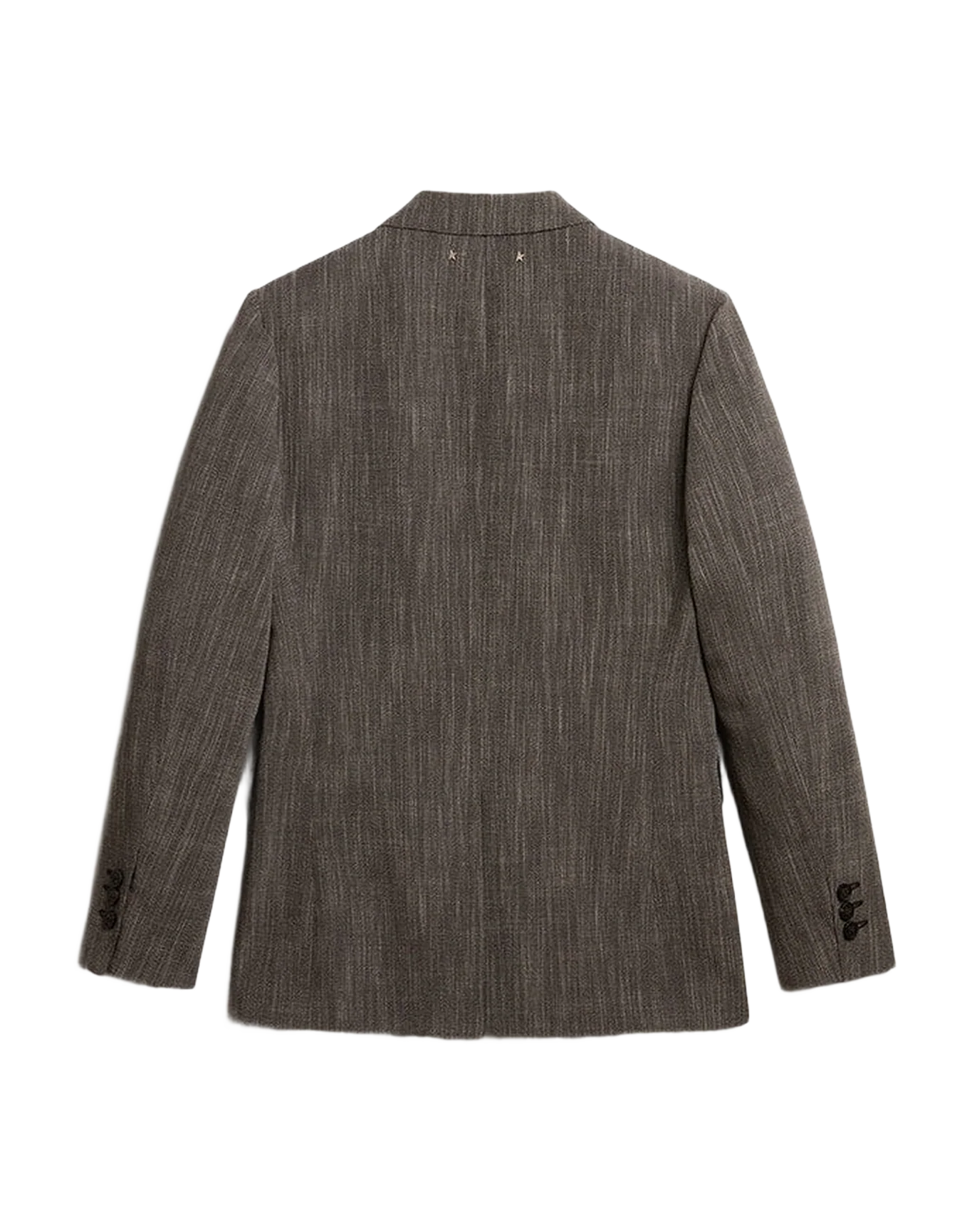 Women | Single-Breasted Wool Blend Jacket | Grey x White - Image 8