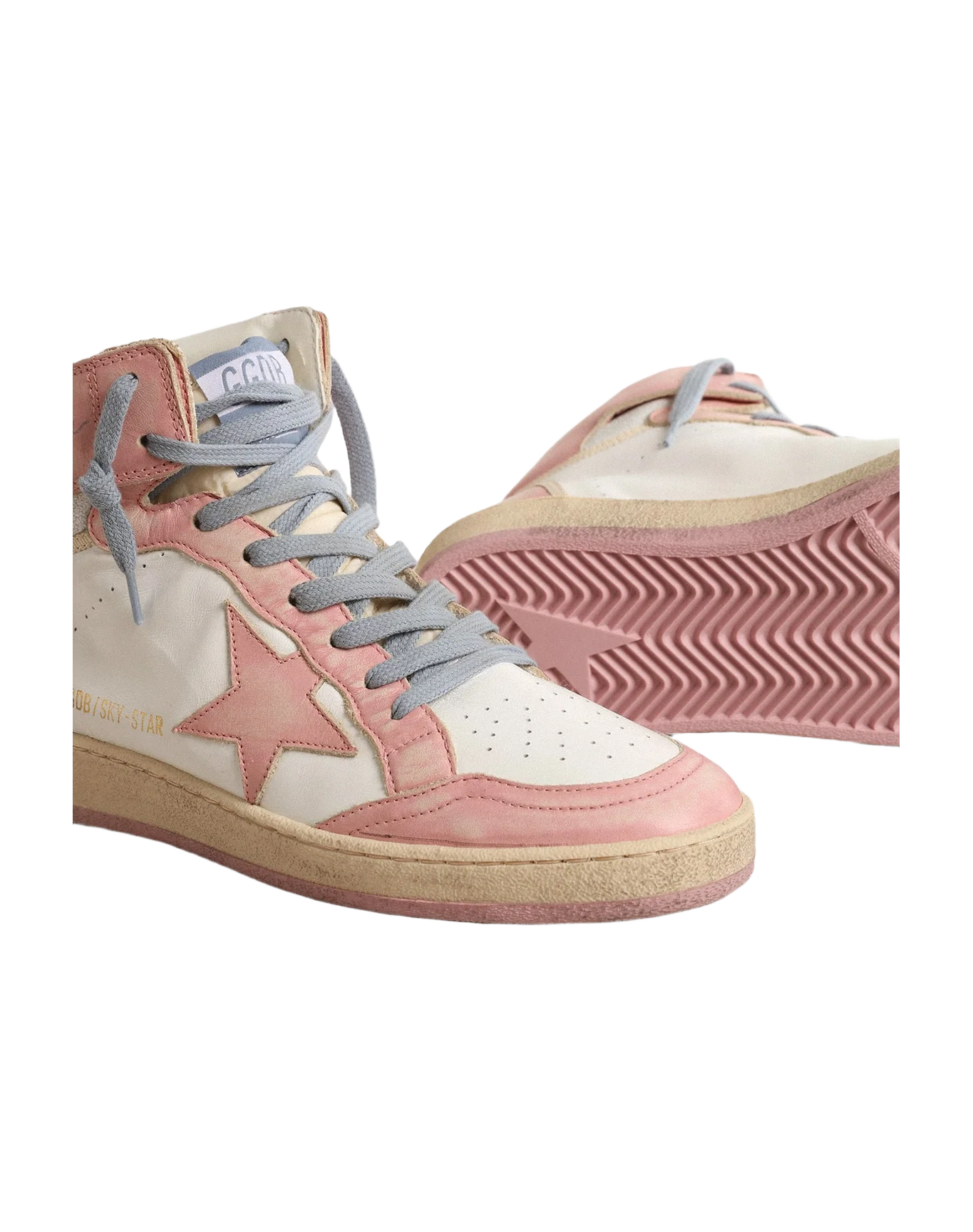 Women | Sky-Star White Nappa with Pink Leather Star & Inserts | Pink x White x Buttercream - Image 3