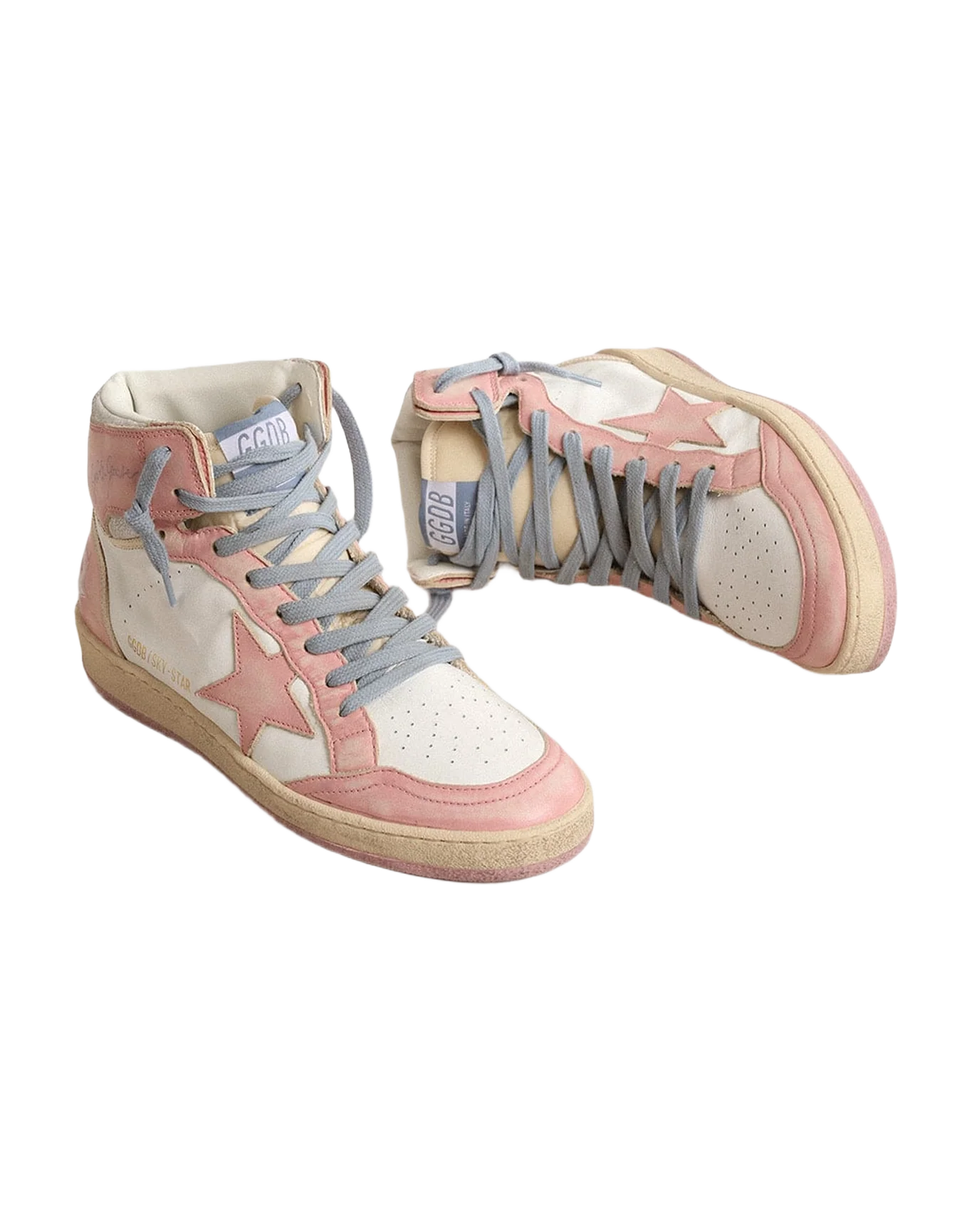 Women | Sky-Star White Nappa with Pink Leather Star & Inserts | Pink x White x Buttercream - Image 9