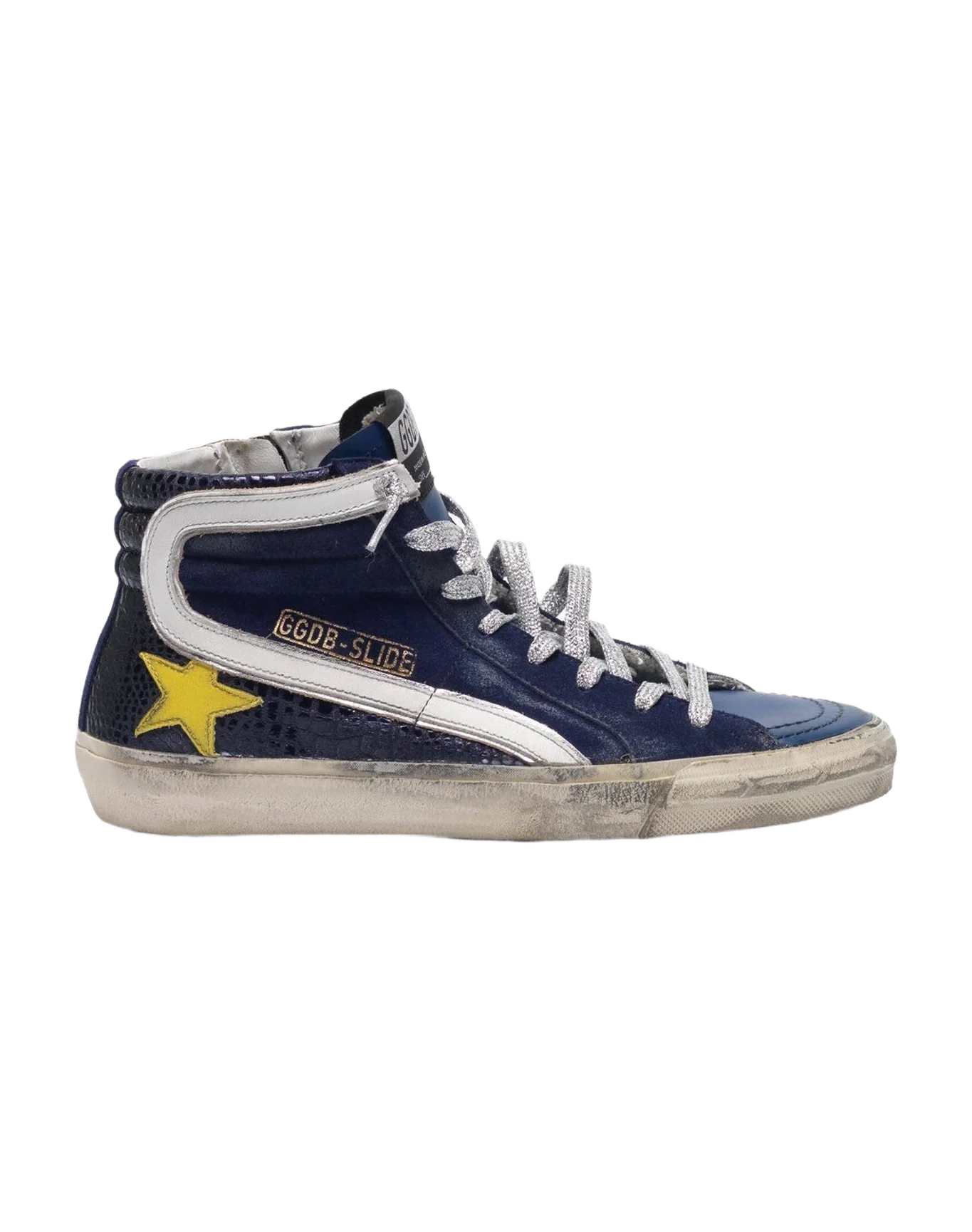 Women | Slide Blue with Yellow Star & White Flash