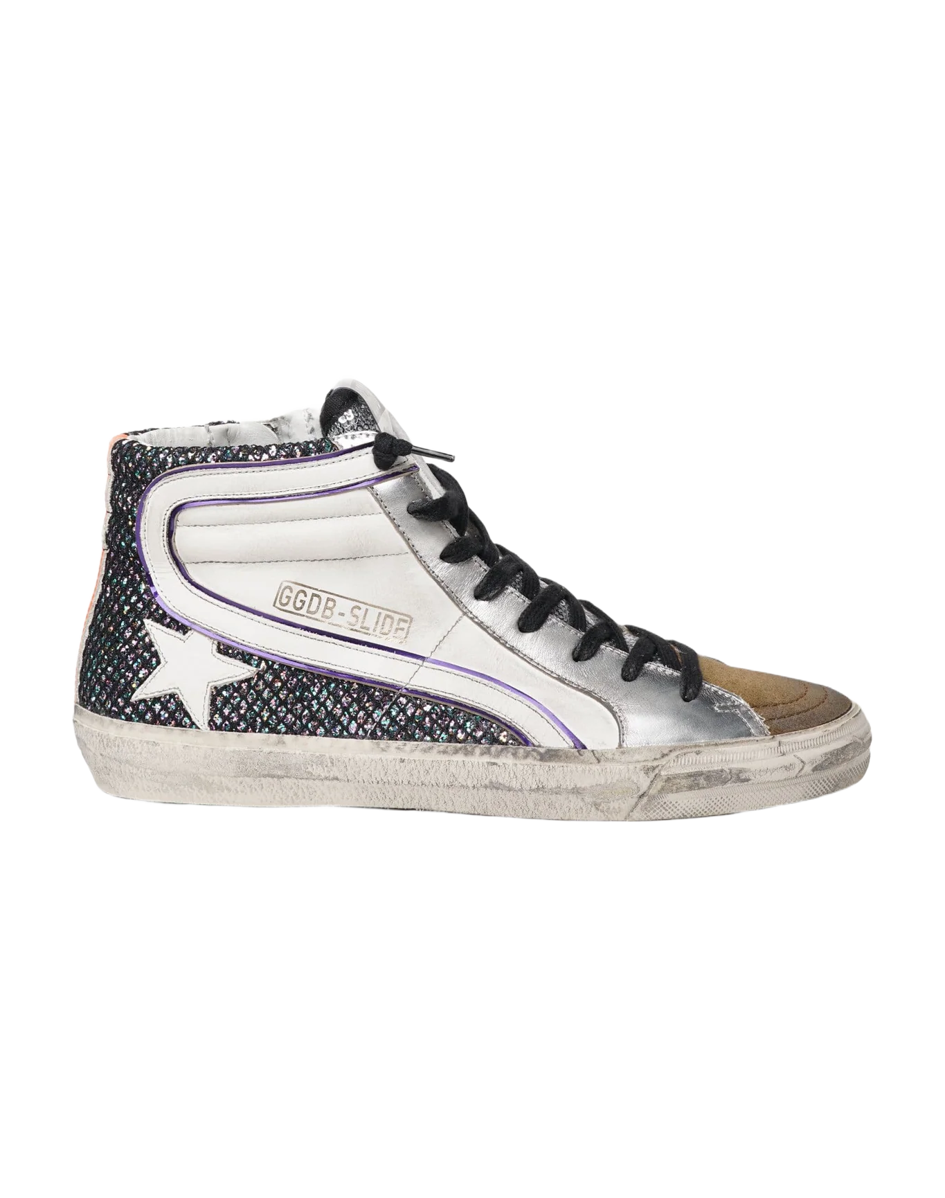Women | Slide Sneakers White Multicolor & Tobacco | White x Multicolor x Tobacco x Orange Fluo - Image 4