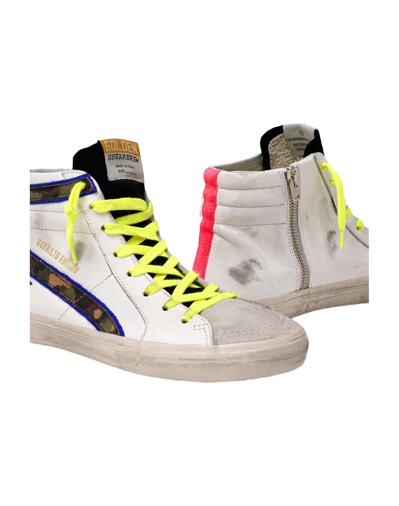 Women | Slide Sneakers with Camouflage Flash & Fluorescent Laces - Image 3
