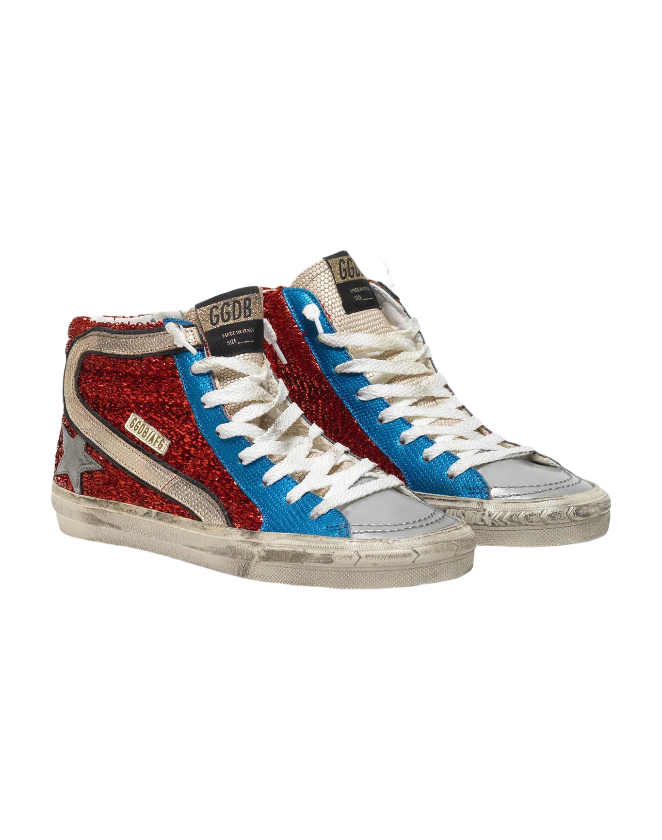 Women | Slide Sneakers with Weaved Finish & Metallic Inserts - Image 3