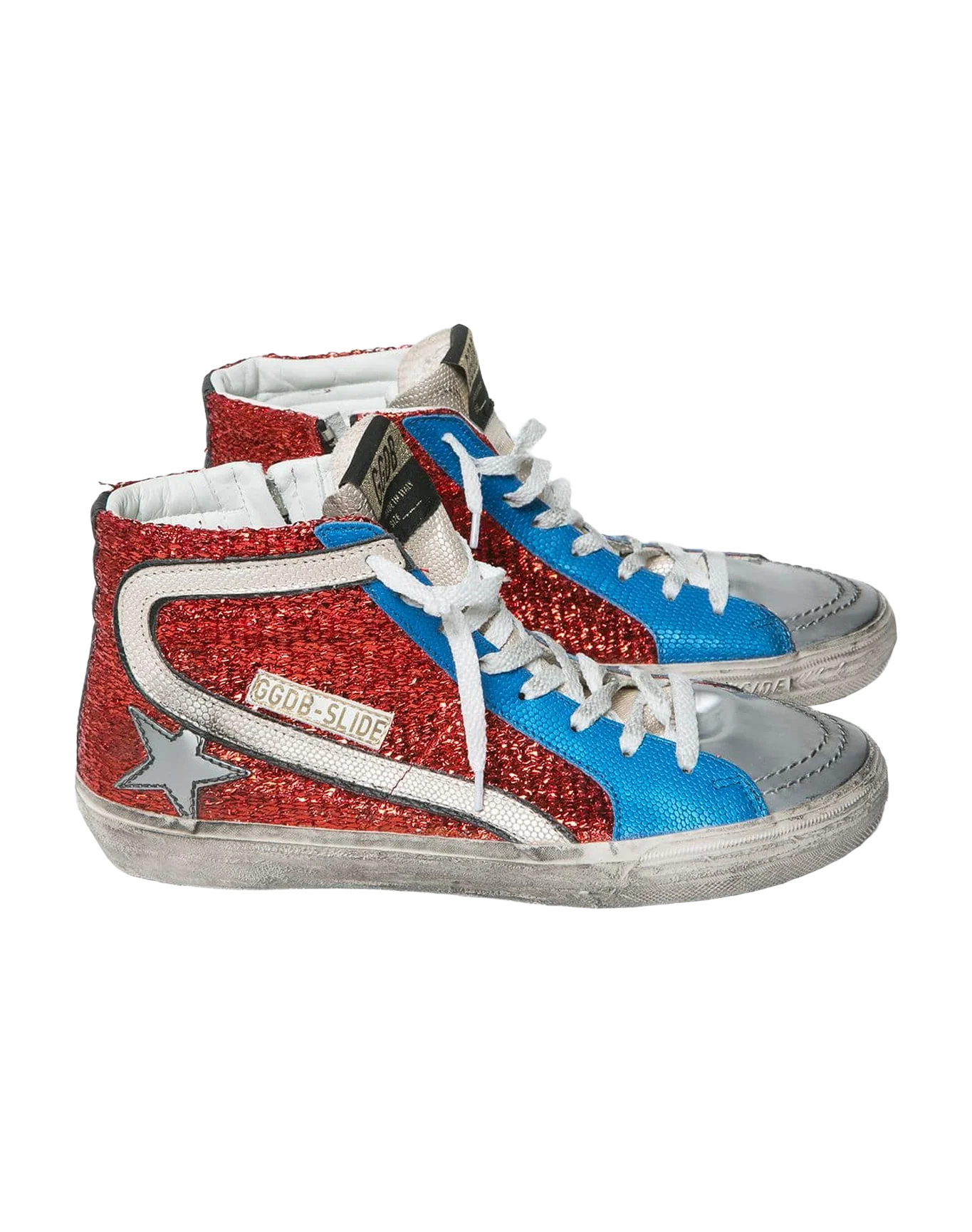 Women | Slide Sneakers with Weaved Finish & Metallic Inserts - Image 5