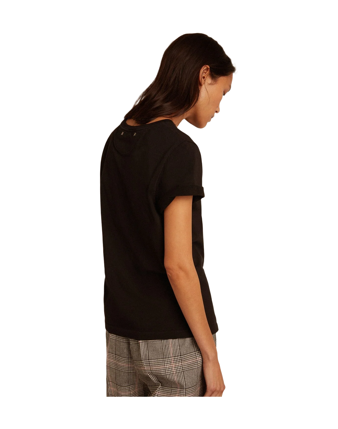 Women | Slim-Fit Distressed T-Shirt Black | Vintage Black - Image 6