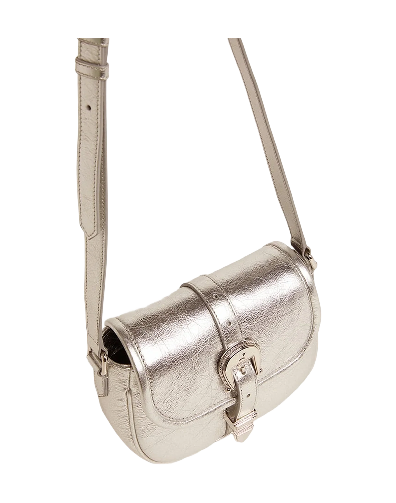 Women | Small Rodeo Bag Silver Laminated Leather | Silver - Image 2