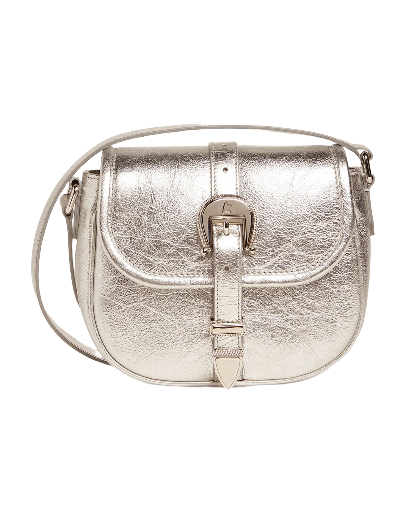 Women | Small Rodeo Bag Silver Laminated Leather | Silver - Image 5
