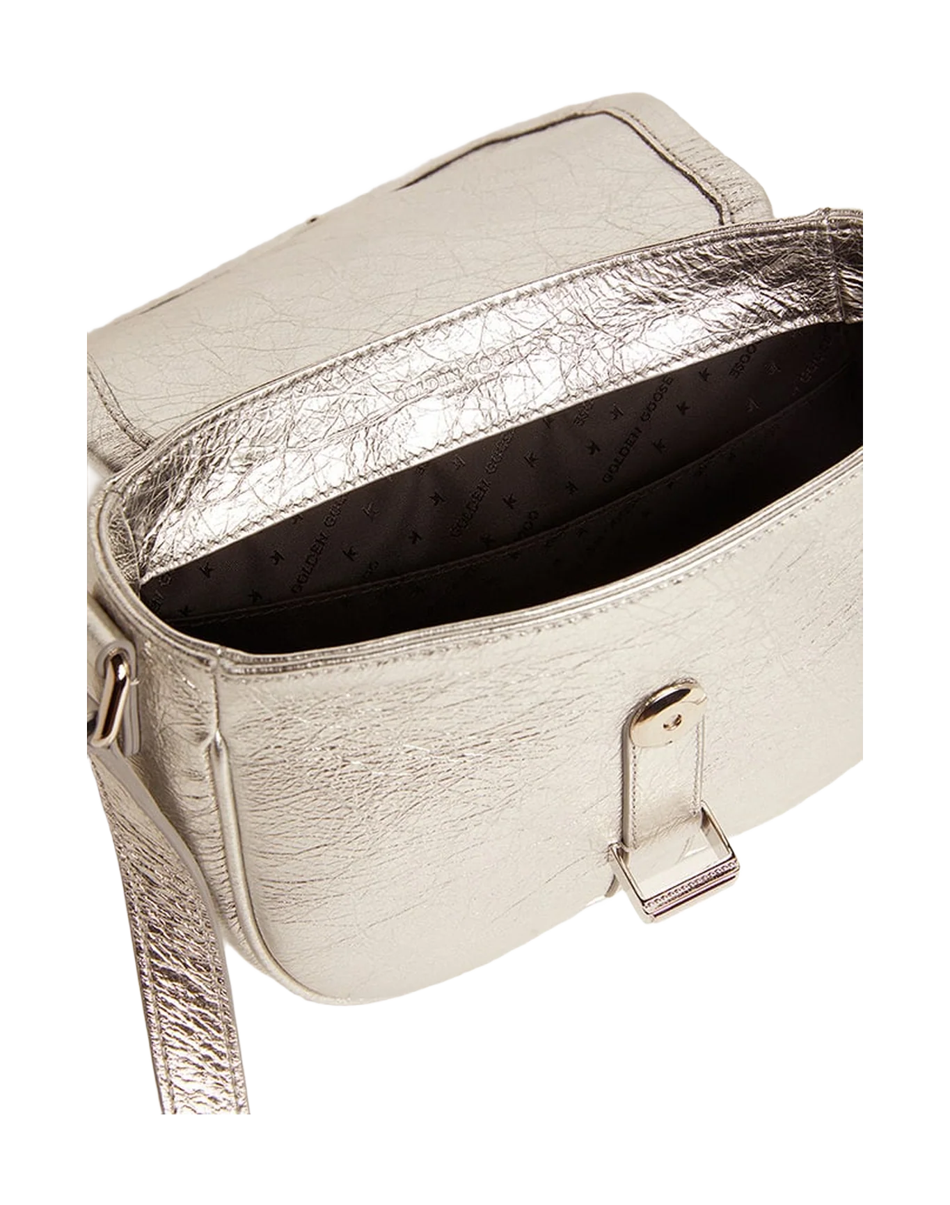 Women | Small Rodeo Bag Silver Laminated Leather | Silver - Image 6