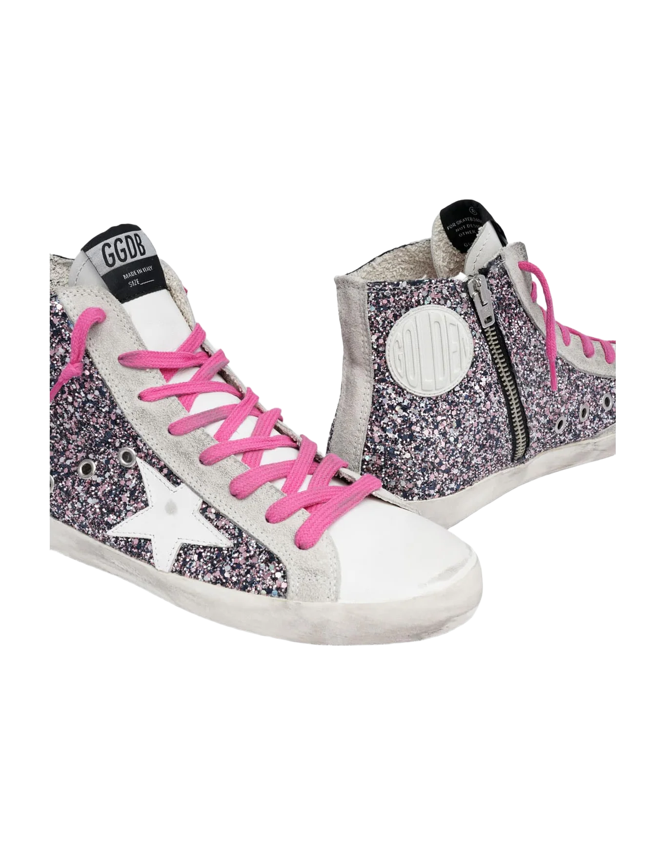 Women | Sneakers Francy Col C68 Pink-Gray Glitter-White Star - Image 4
