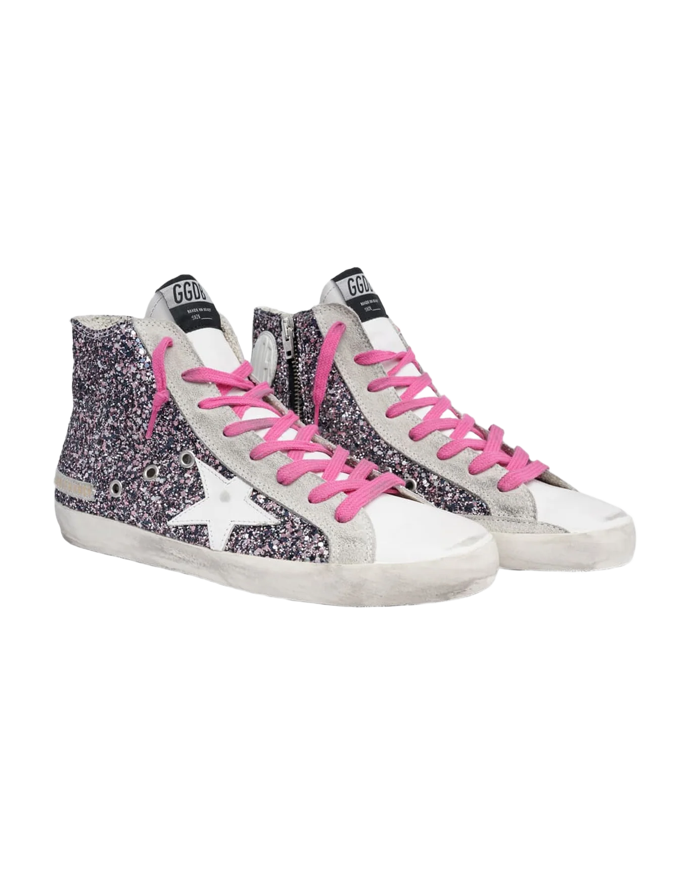 Women | Sneakers Francy Col C68 Pink-Gray Glitter-White Star - Image 6