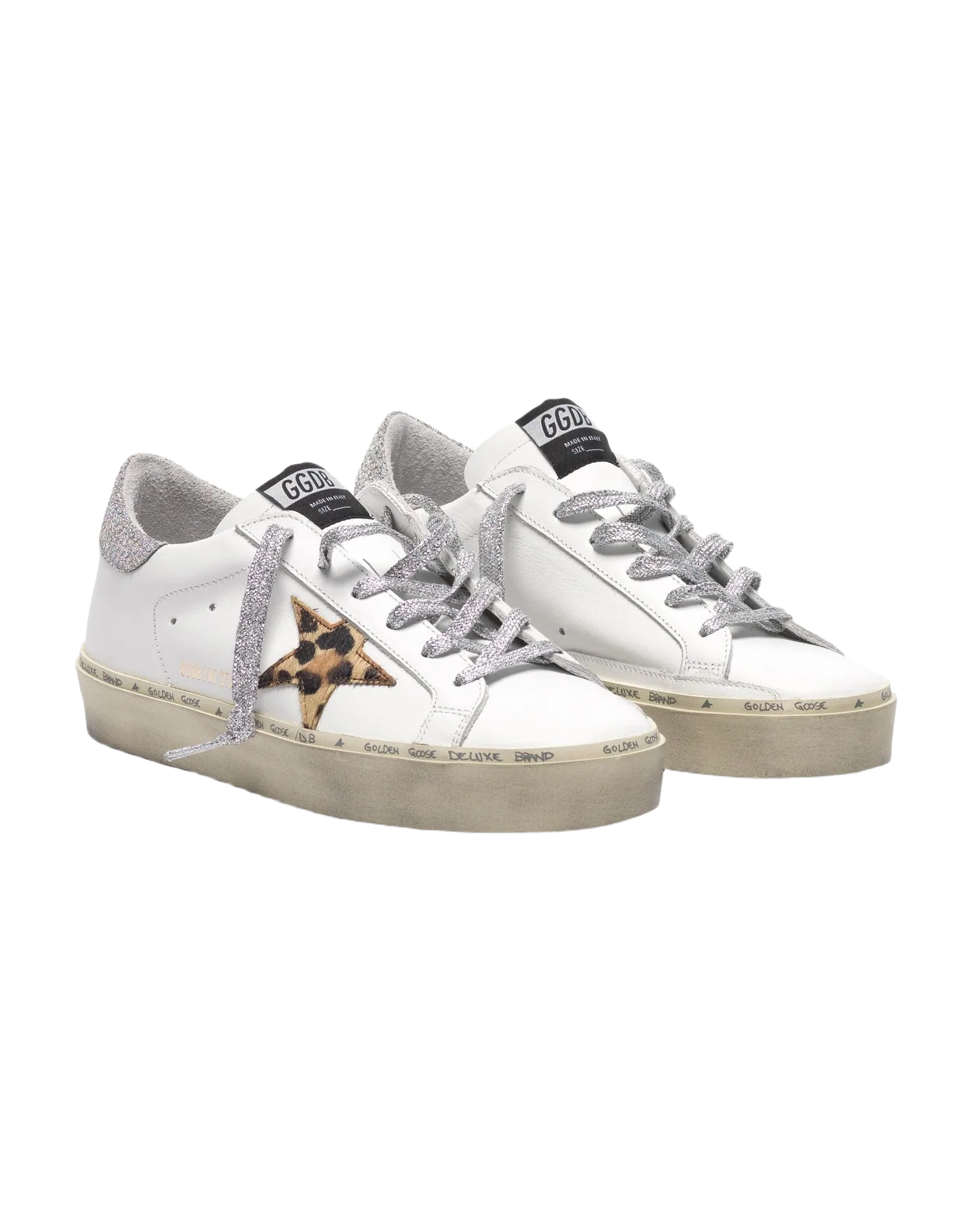 Women | Sneakers Hi Star White Leather-Leopard-Lurex - Image 6