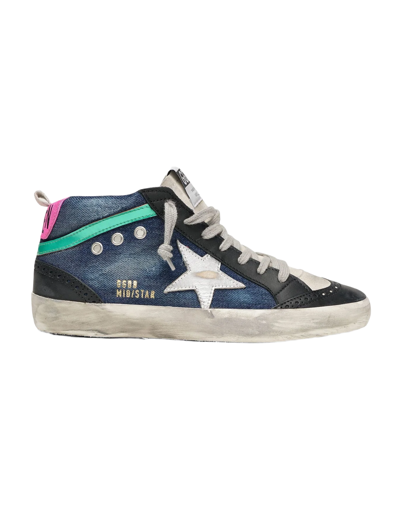 Women | Sneakers Mid Star Blu Denim-White Star-Grey - Image 2