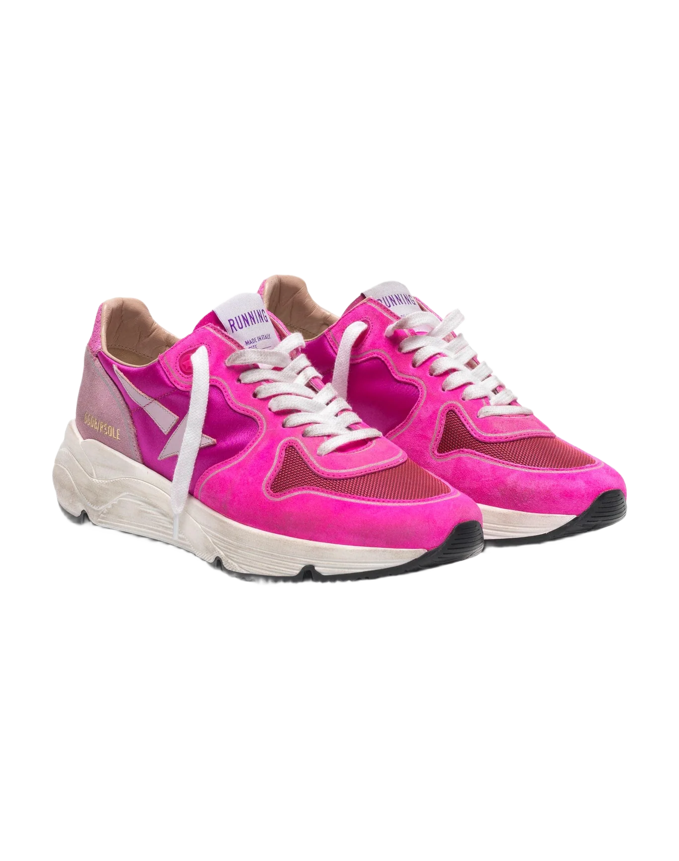 Women | Sneakers Running Sole Col N1 Fuxia Suede-Pink Star - Image 3