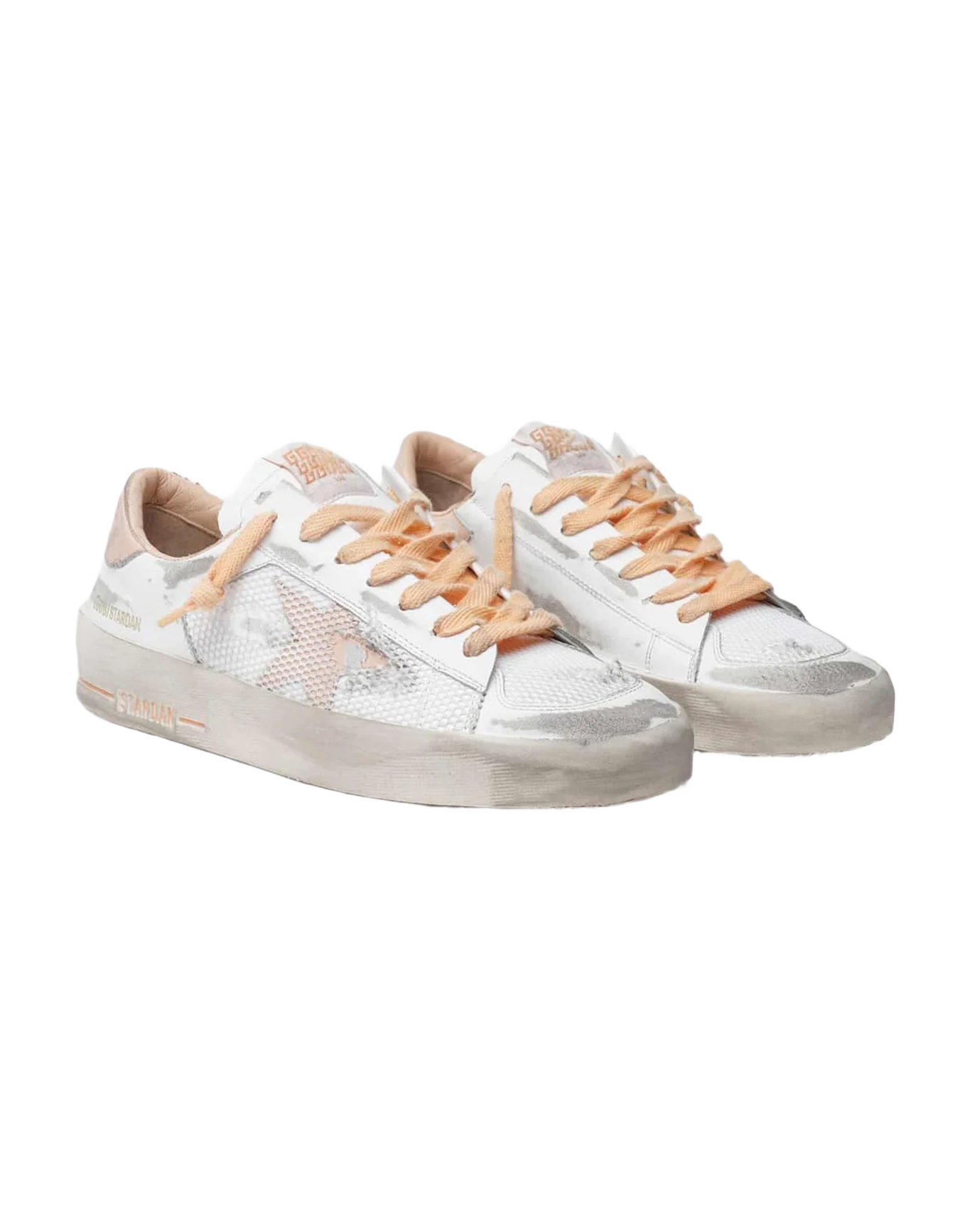 Women | Sneakers Stardan White Leather-Pastel Peach - Image 2