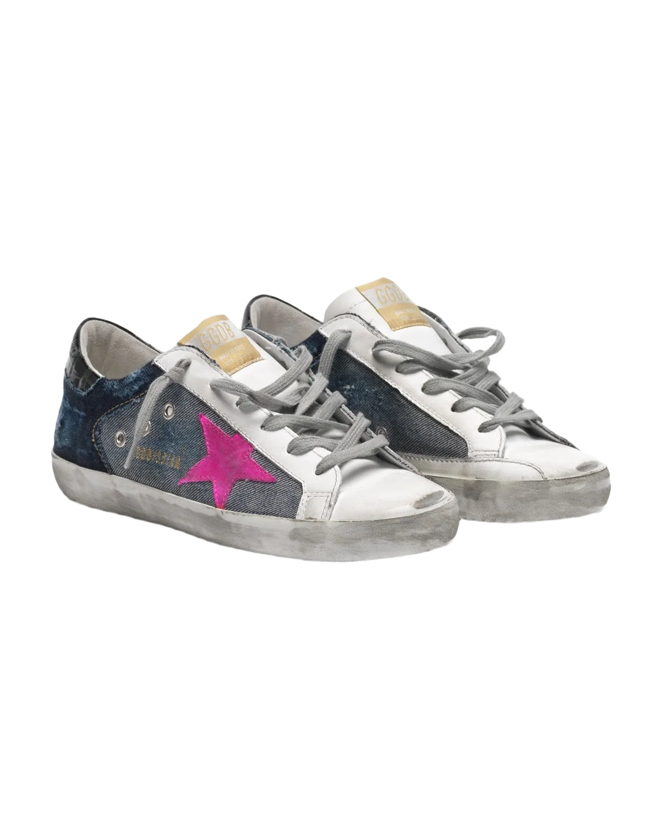 Women | Sneakers Super-Star Blue Denim-Fuxia Suede