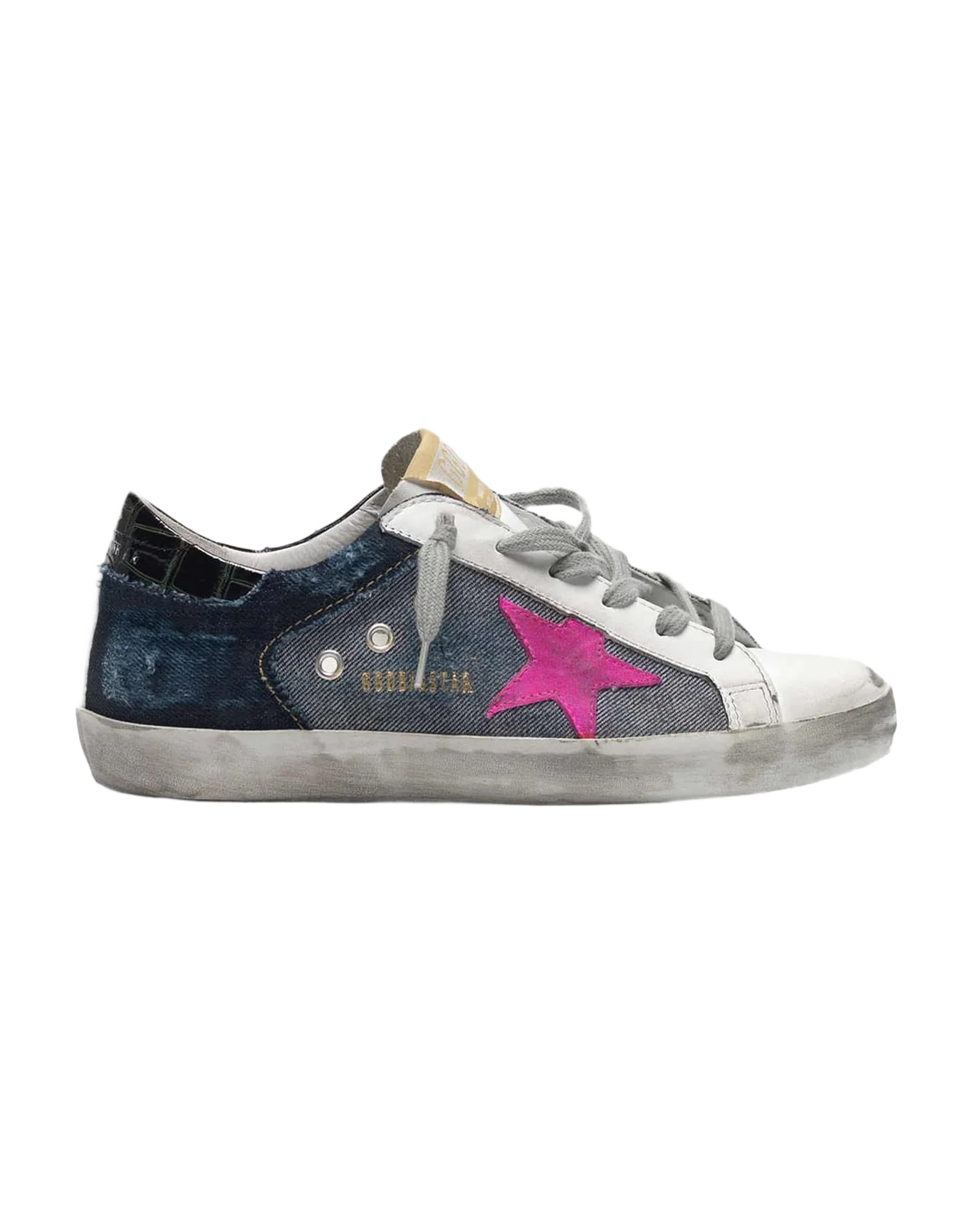 Women | Sneakers Super-Star Blue Denim-Fuxia Suede - Image 3