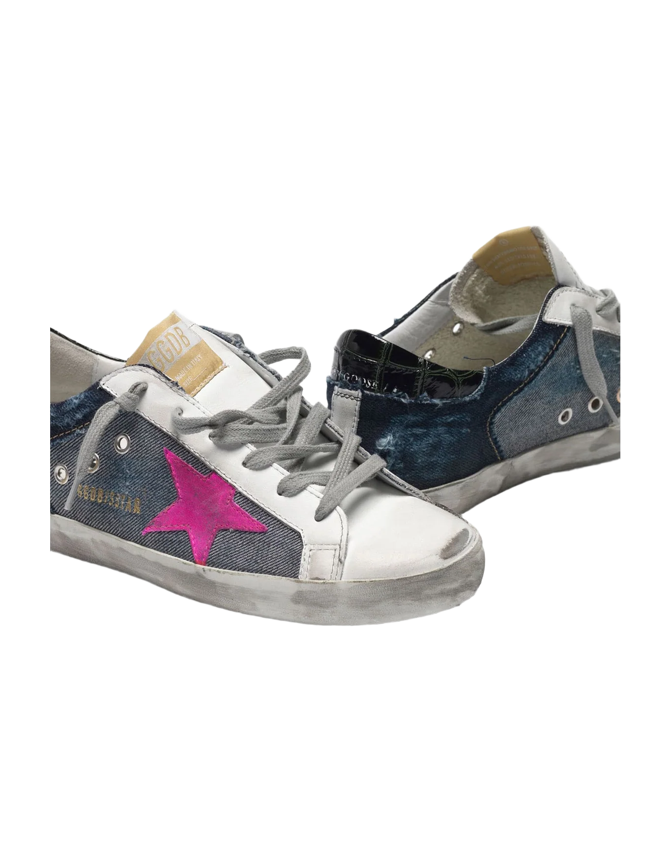 Women | Sneakers Super-Star Blue Denim-Fuxia Suede - Image 4