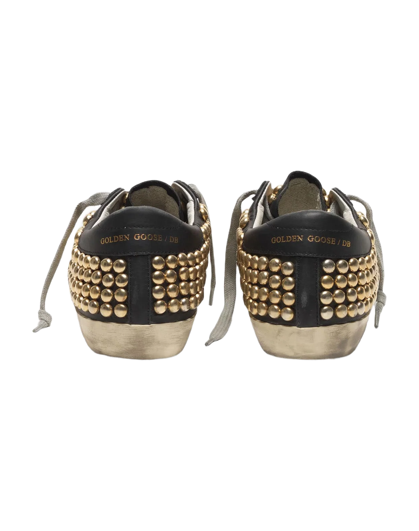 Women | Sneakers Superstar Col G99 Black Leather-Gold Studs - Image 2