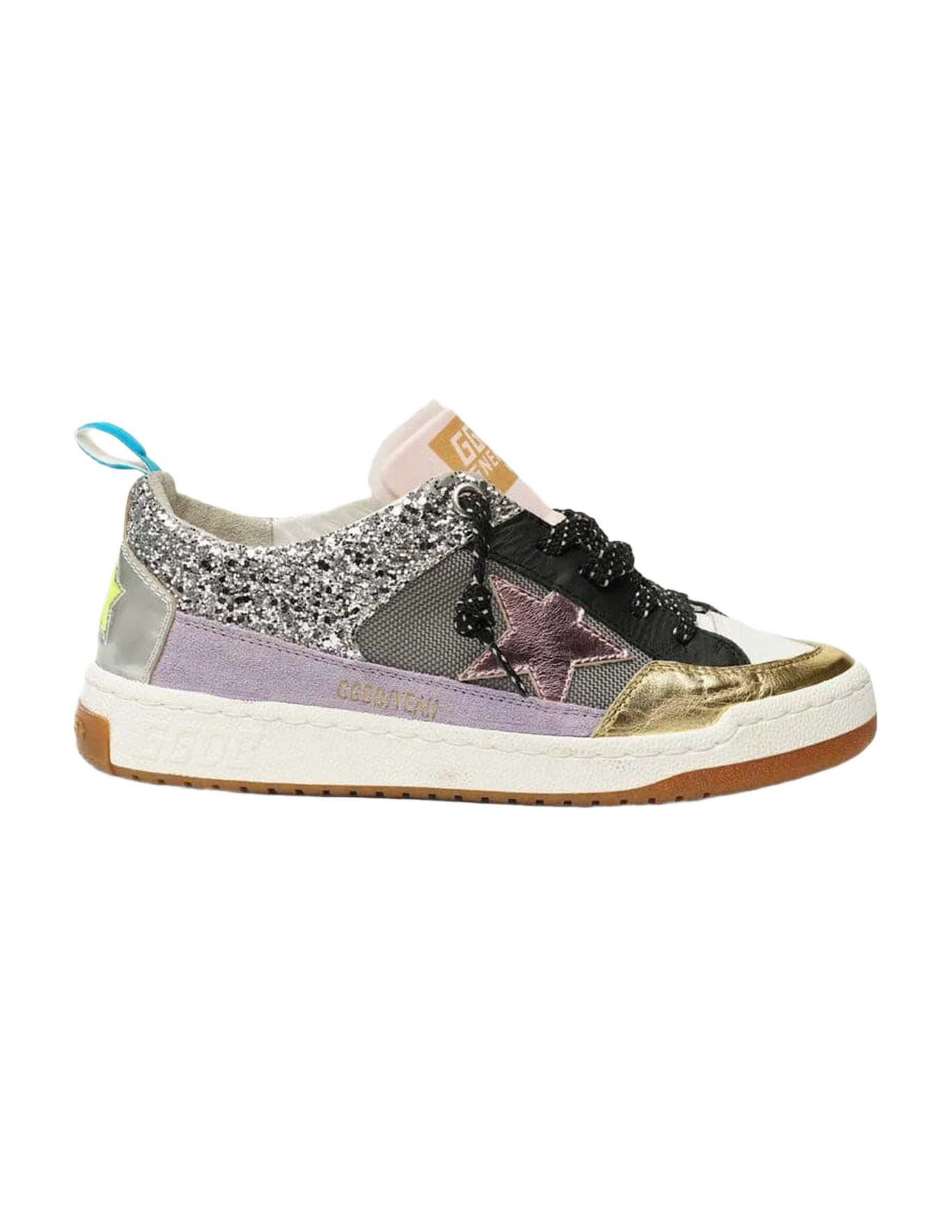 Women | Sneakers Yeah Silver Net Glitter-Pink Star - Image 3