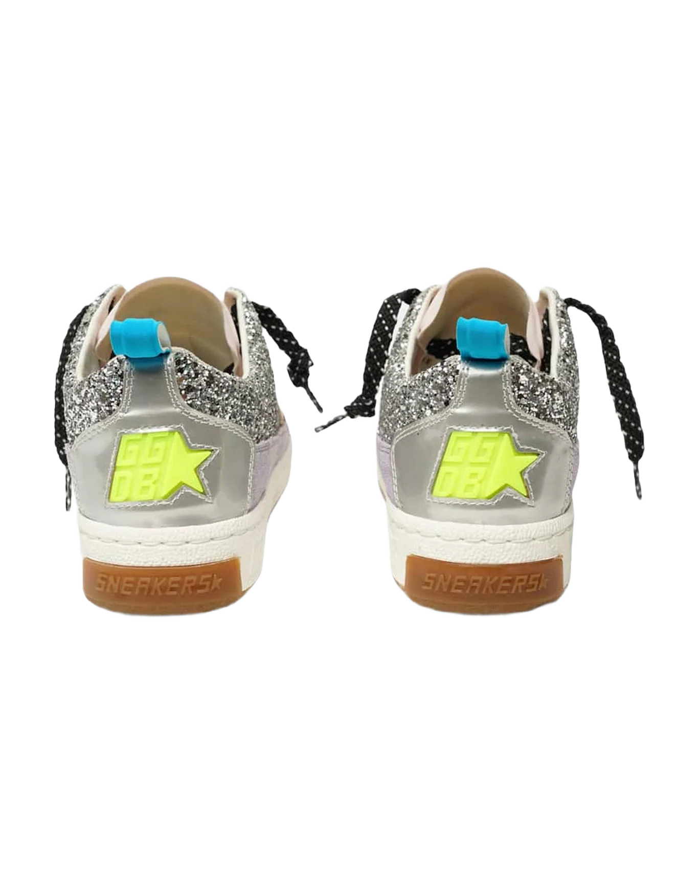 Women | Sneakers Yeah Silver Net Glitter-Pink Star - Image 4