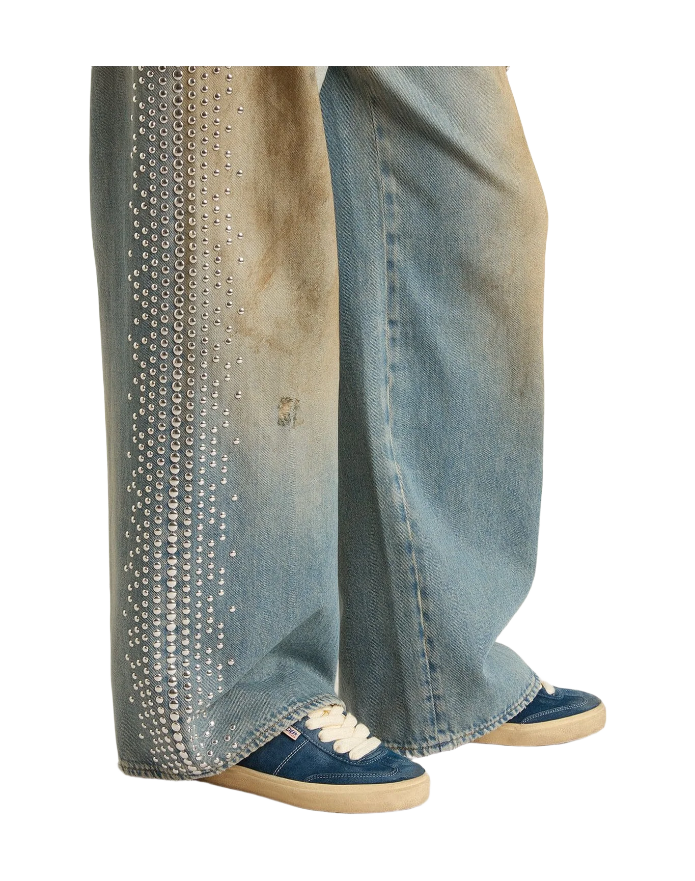 Women | Soul Star Blue Suede with White Leather Heel Tab | Blue x Milk - Image 10