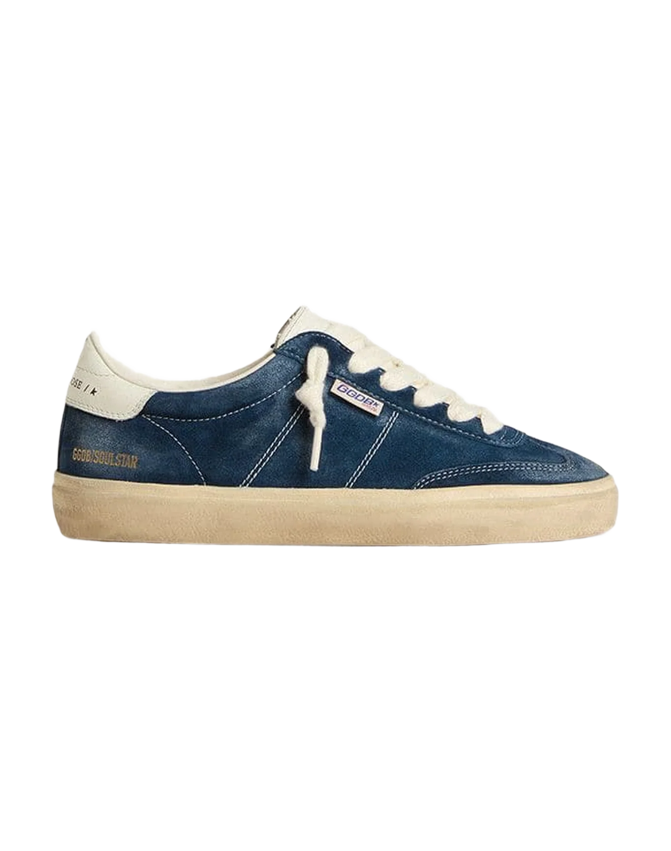 Women | Soul Star Blue Suede with White Leather Heel Tab | Blue x Milk - Image 6