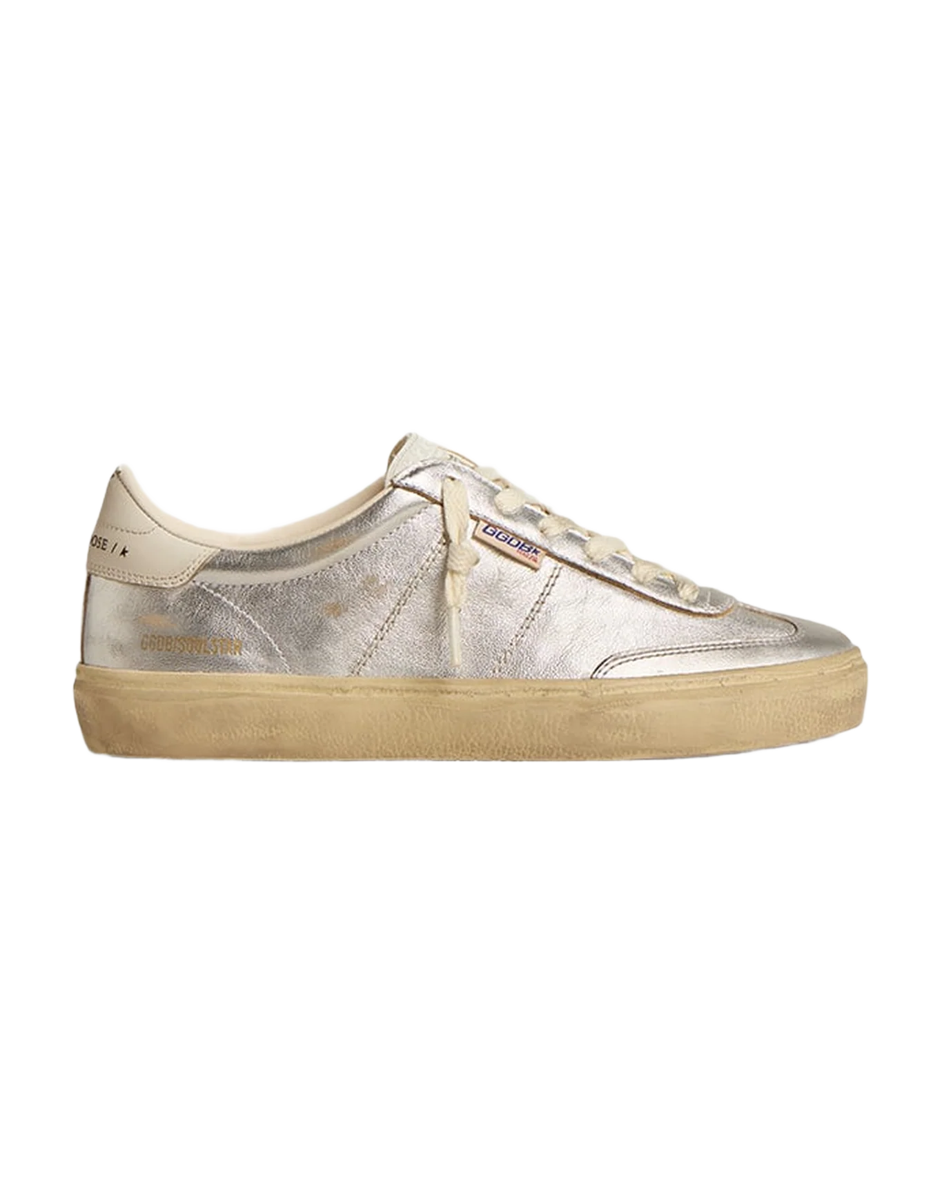 Women | Soul Star Metallic Silver Leather with White Leather Heel Tab | Silver x White x Milk - Image 4