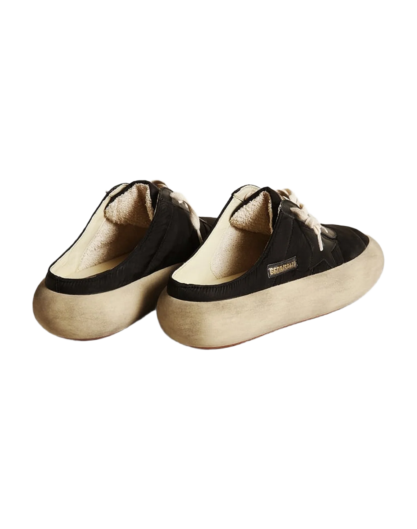 Women | Space-Star Sabots Black Nylon with Black Leather Star | Black - Image 10