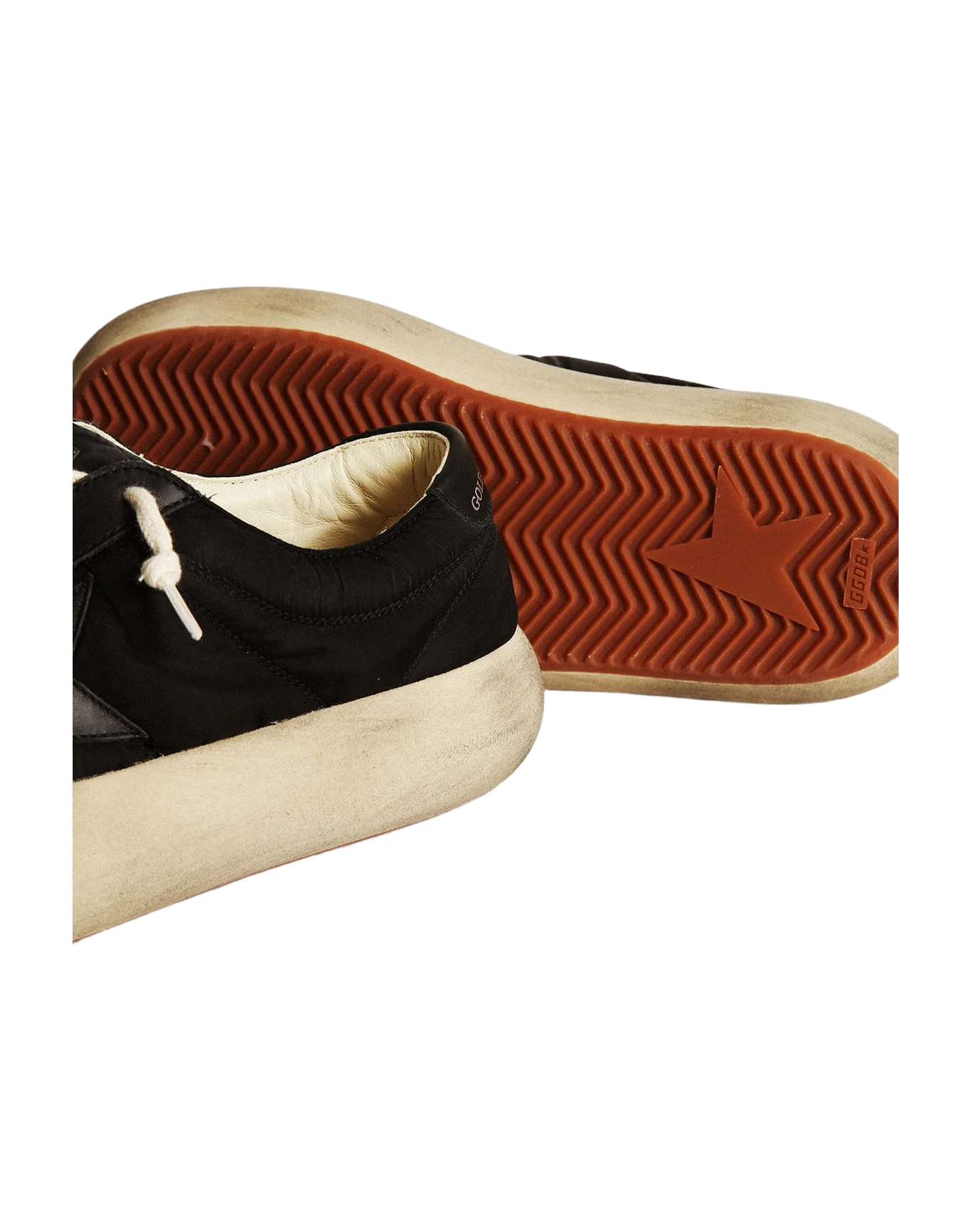 Women | Space-Star Shoes Black Nylon with Black Leather Star & Heel Tab | Black - Image 8