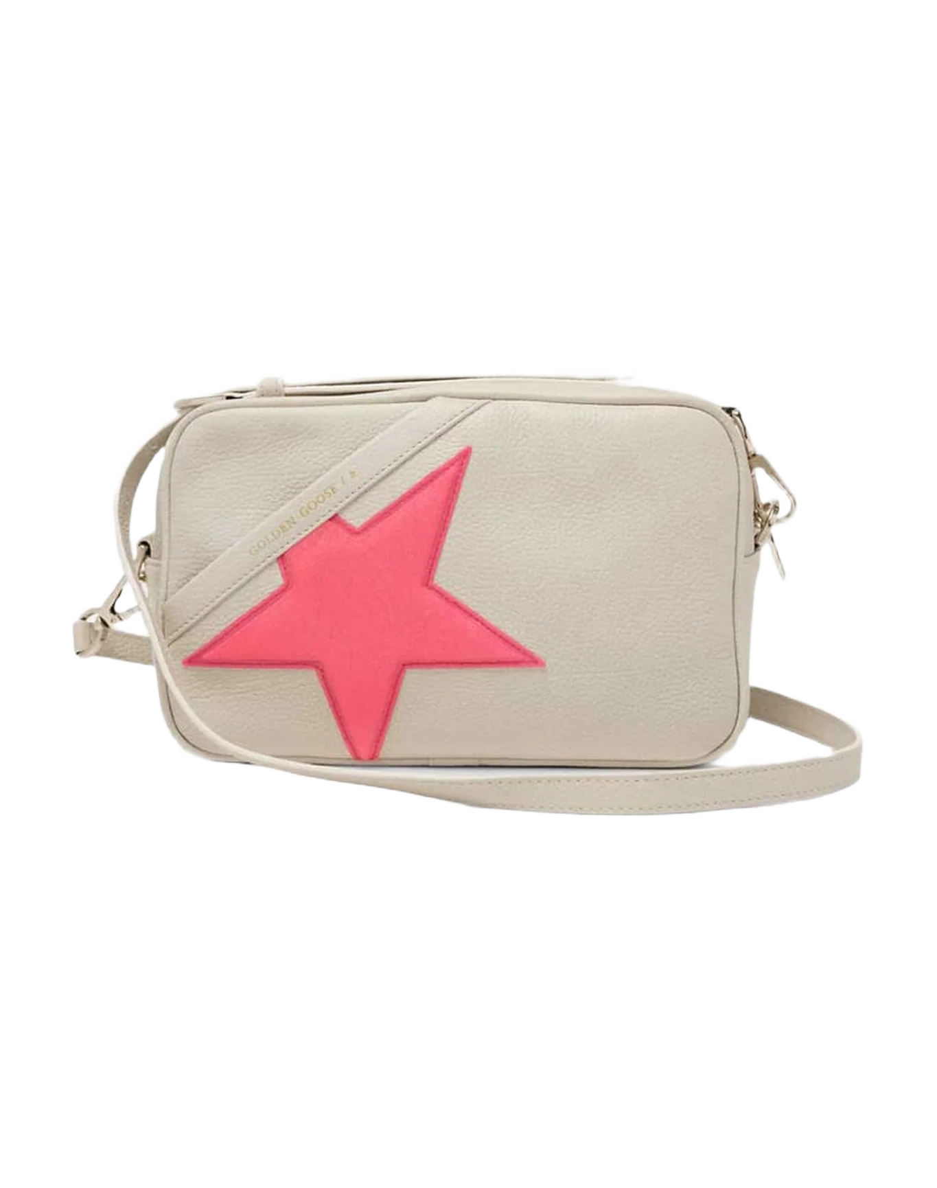Women | Star Bag Made Of Pebbled Leather with Neon Pink Star - Image 5