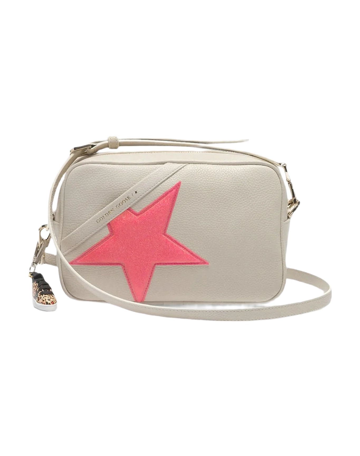 Women | Star Bag Made Of Pebbled Leather with Neon Pink Star - Image 7