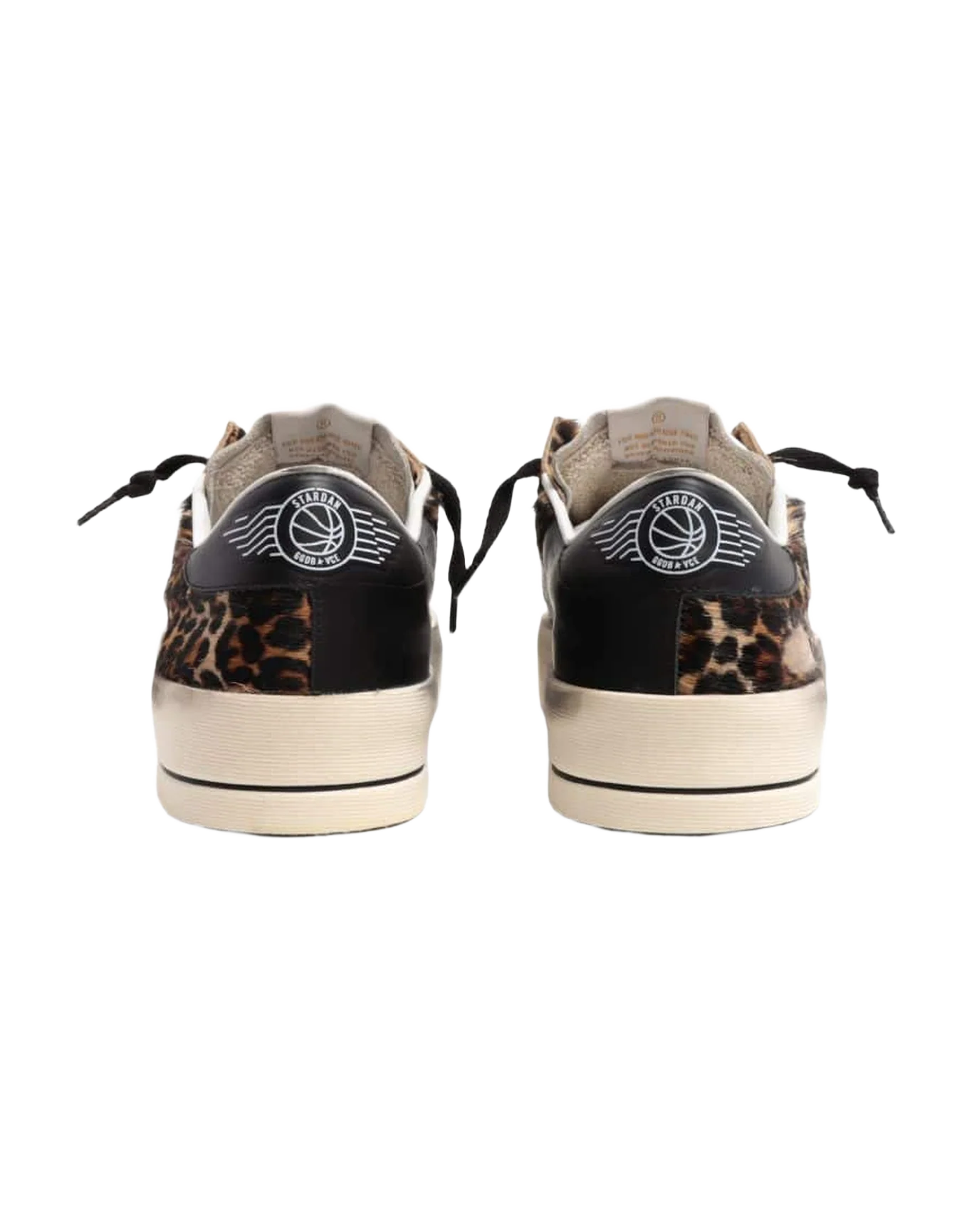 Women | Stardan Sneakers Leopard-Print Pony Skin & Black Star | Beige Brown Leo x White x Black - Image 6