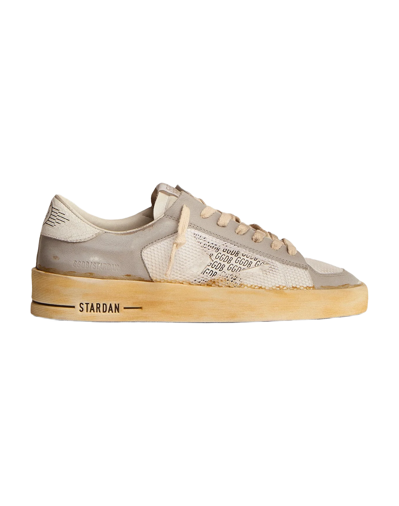 Women | Stardan with White Leather Star | White x Light Grey - Image 2