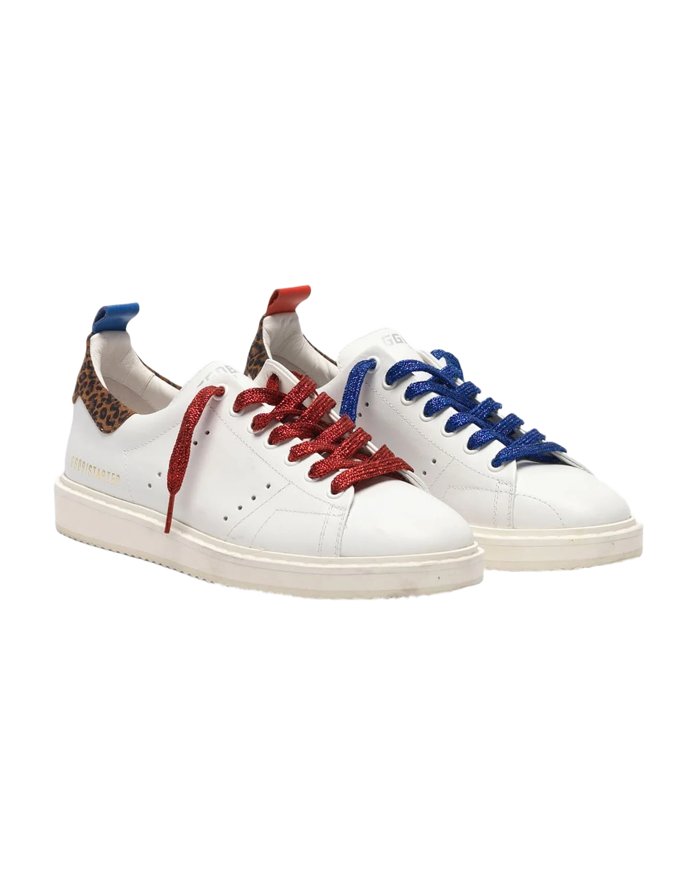 Women | Starter Sneakers Leather with Leopard-Print Heel Tab - Image 2