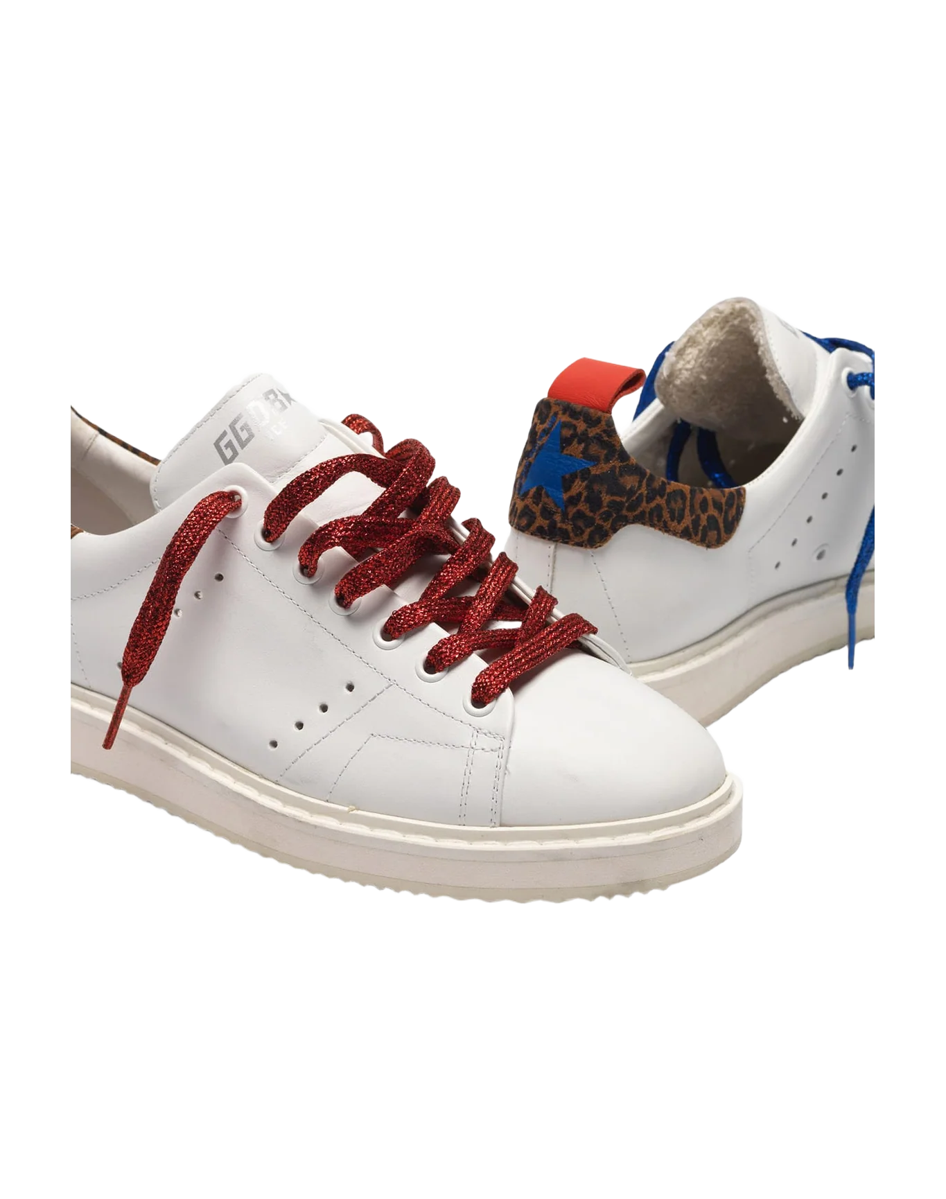 Women | Starter Sneakers Leather with Leopard-Print Heel Tab - Image 3