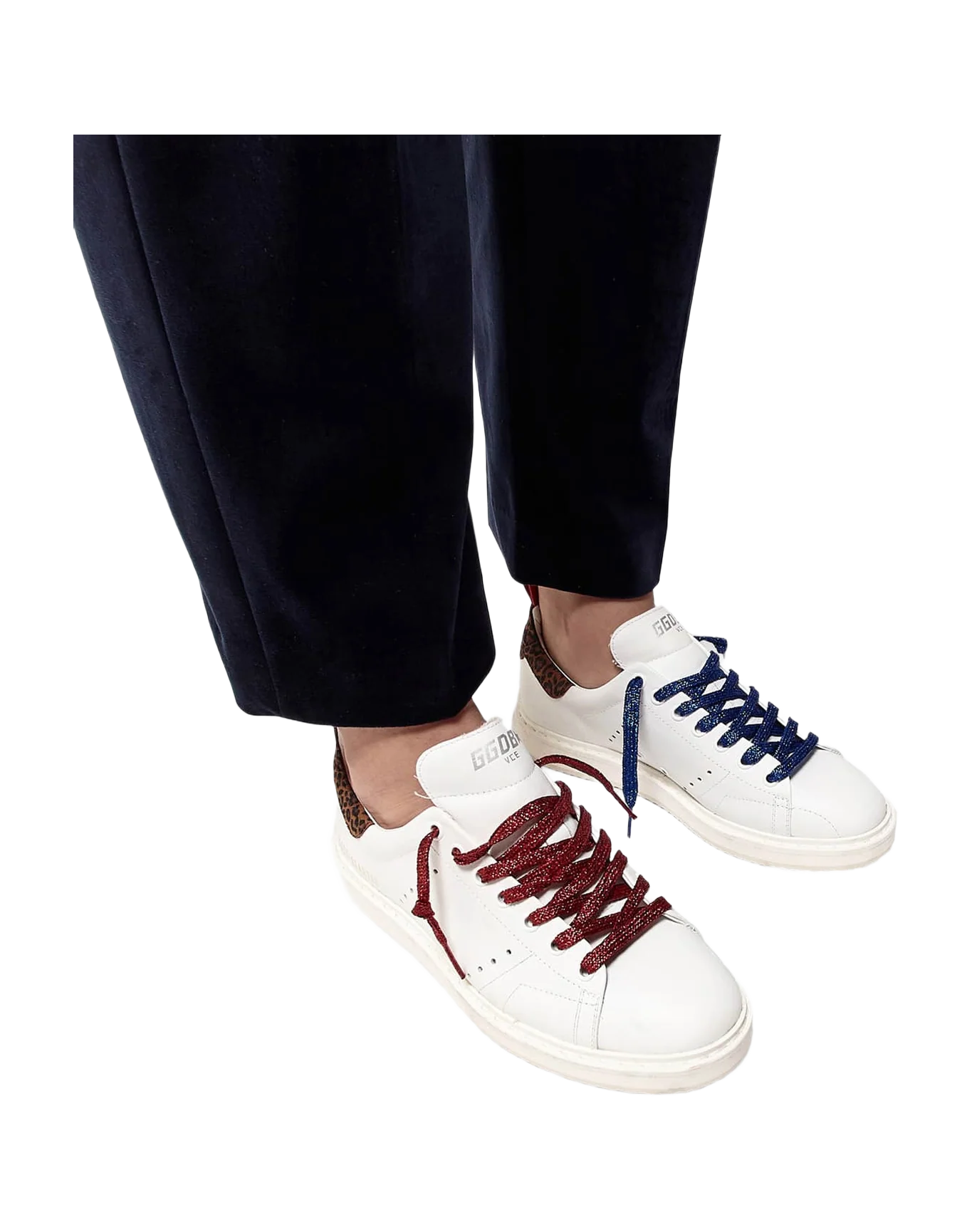 Women | Starter Sneakers Leather with Leopard-Print Heel Tab - Image 5