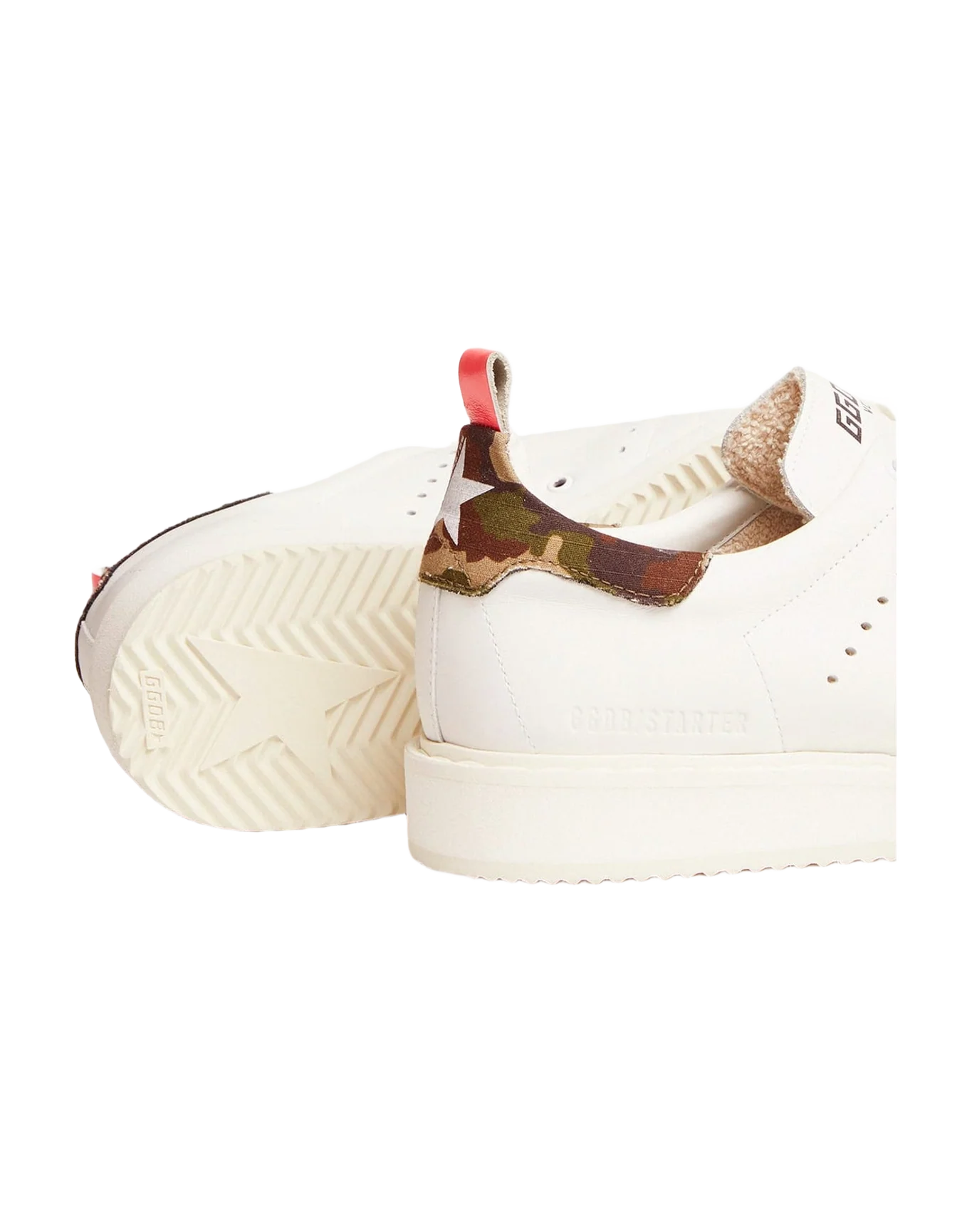 Women | Starter Sneakers with Camouflage Heel Tab | White x Green Camouflage