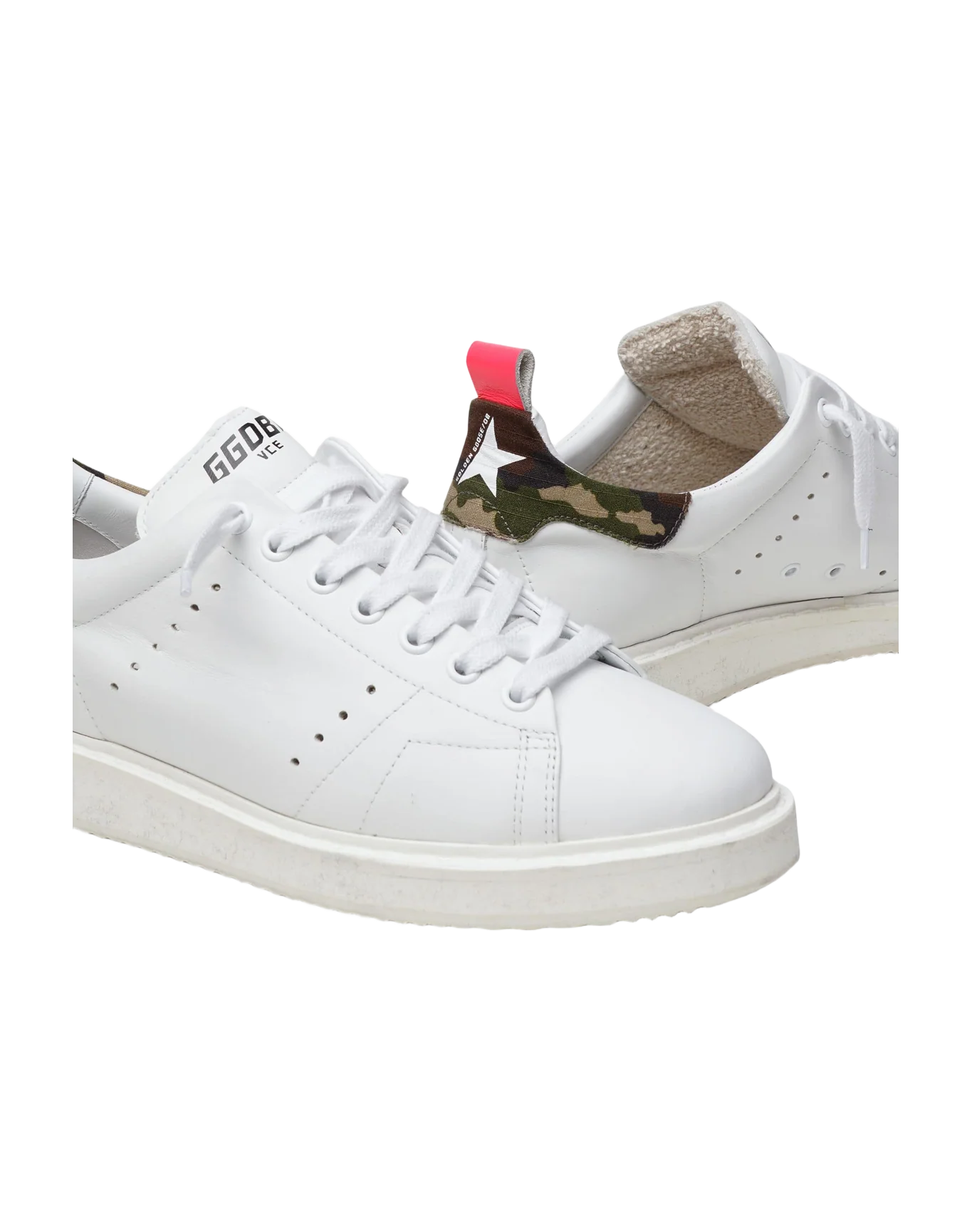 Women | Starter Sneakers with Camouflage Heel Tab | White x Green Camouflage - Image 3