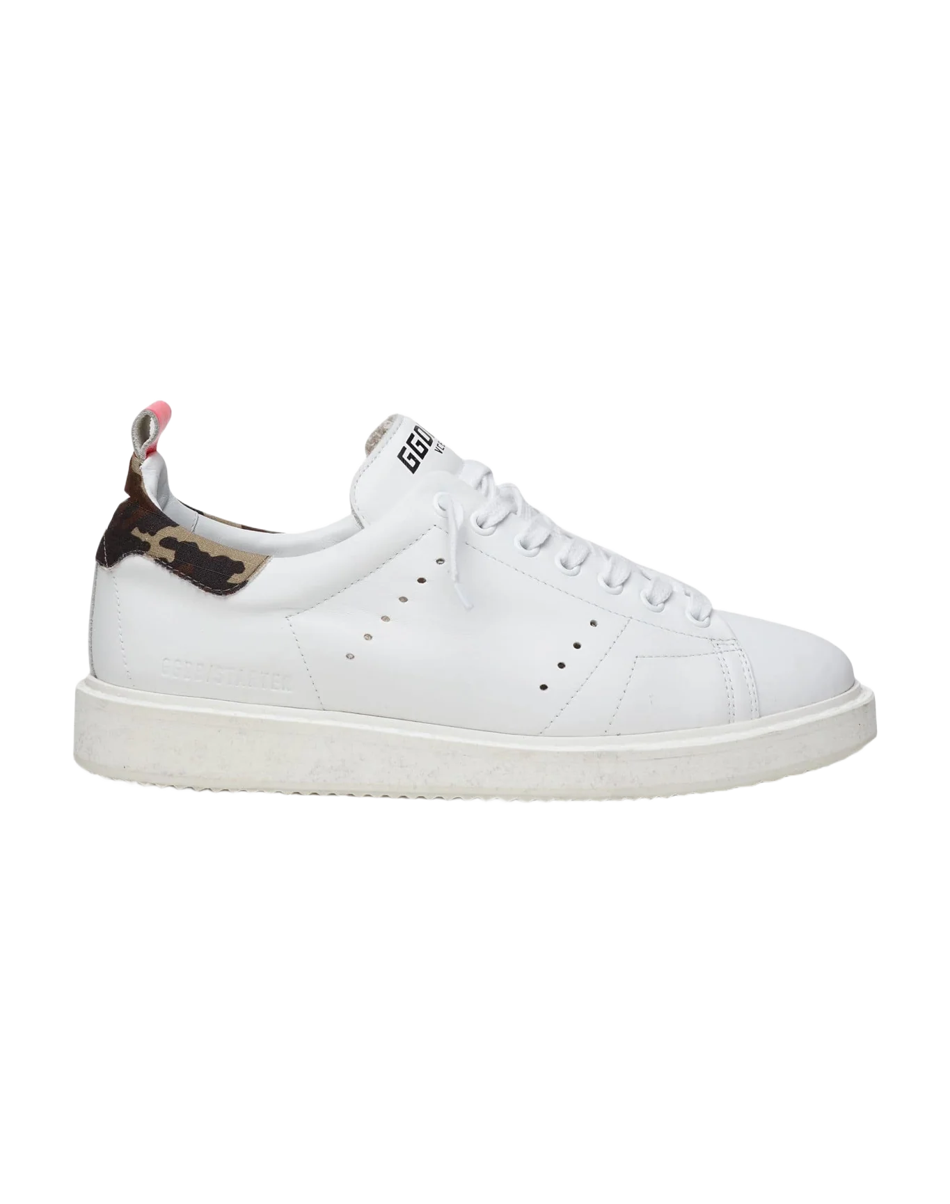 Women | Starter Sneakers with Camouflage Heel Tab | White x Green Camouflage - Image 5