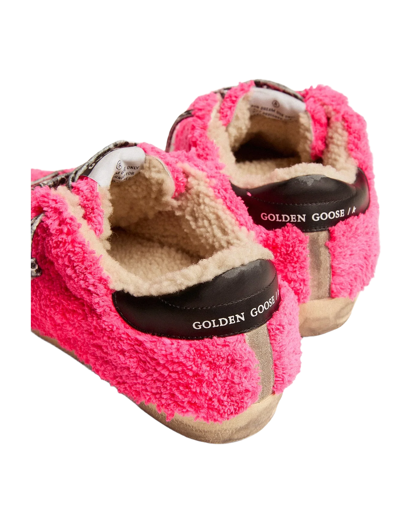 Women | Super-Star Fuchsia Terry with Shearling Lining | Fuxia x Silver x Black x Beige - Image 5